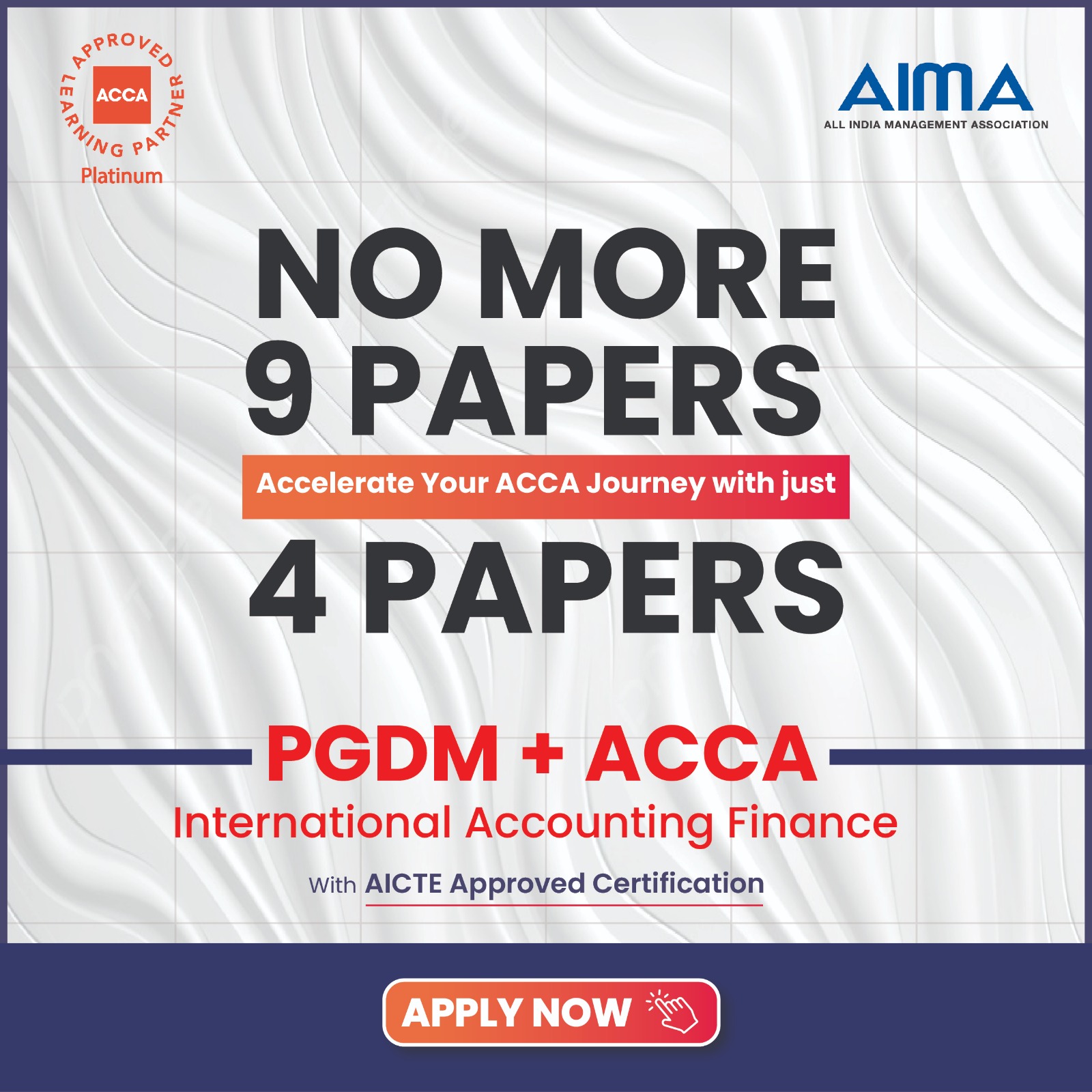 FinplanIndia Facebook ad: Upgrade from MBA to PGDM + ACCA