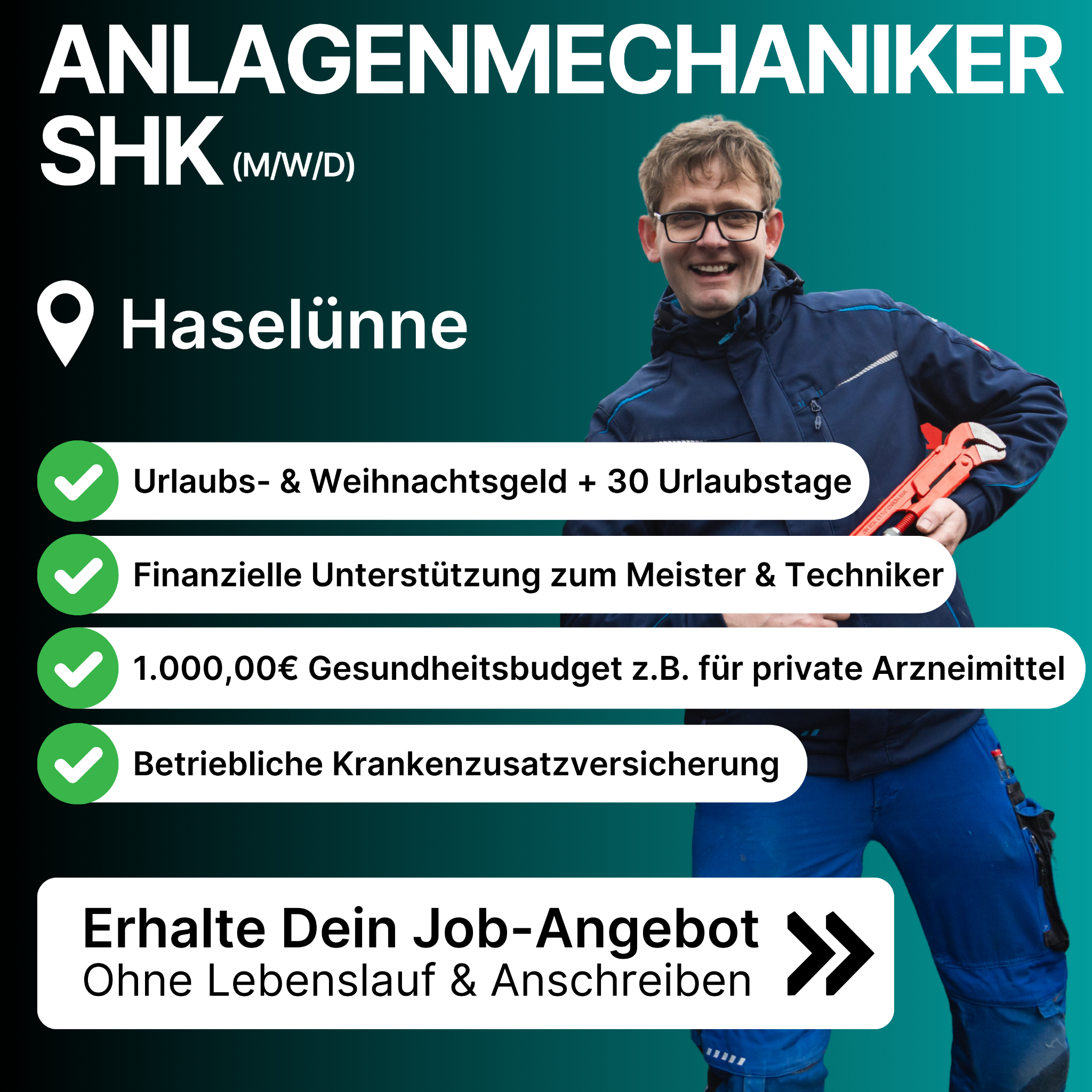 CandidateFlow: Anlagenmechaniker SHK Facebook ad