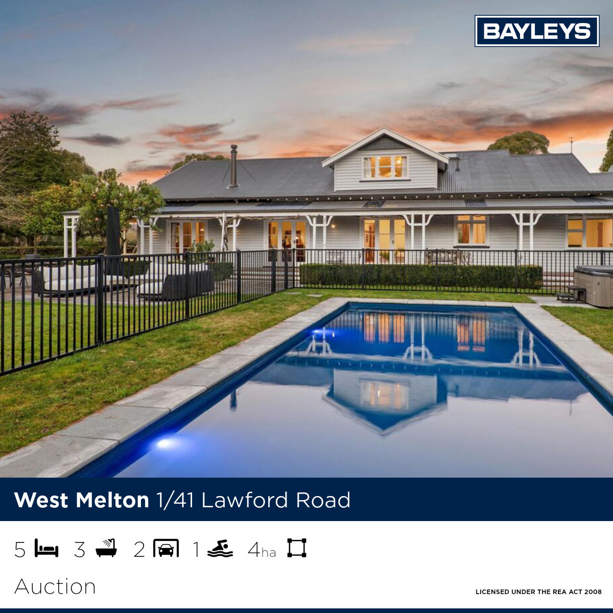 Bayleys Canterbury Facebook ad: Character family lifestyle legacy