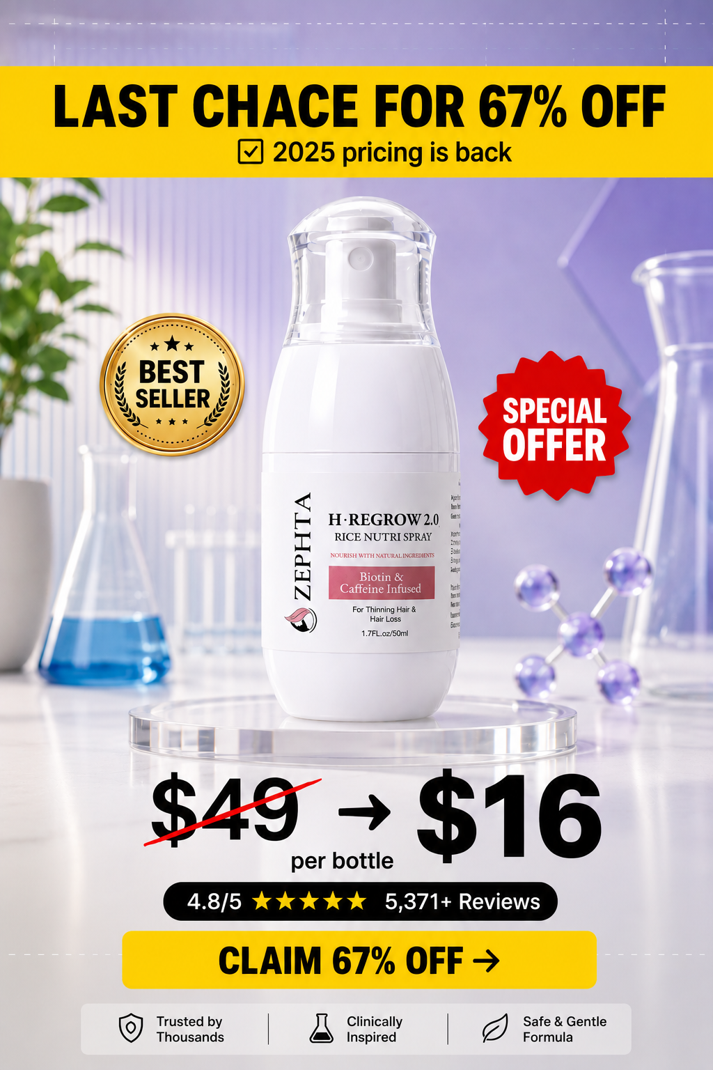 Hair Regrowth Tips Facebook ad