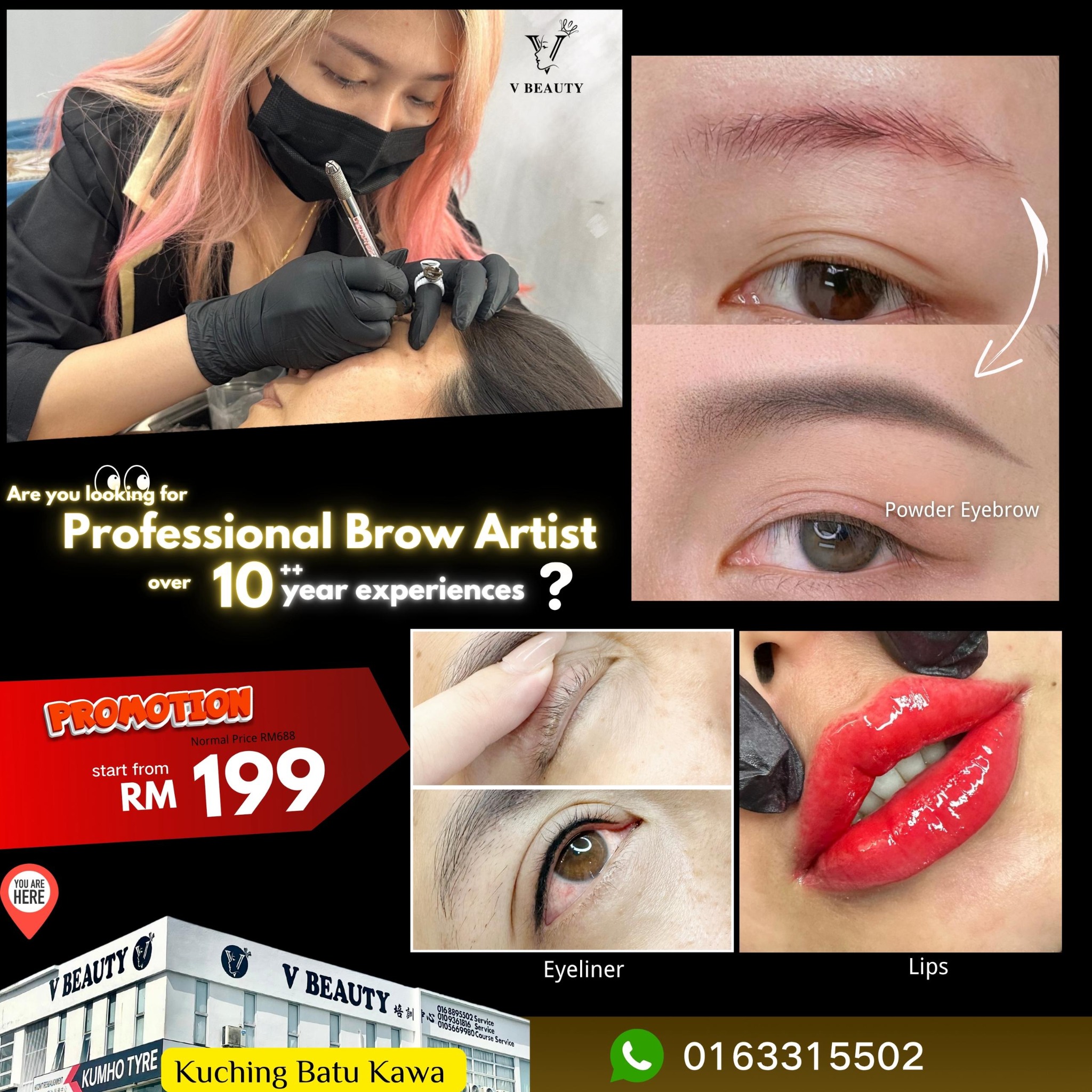 V Beauty Vestie Batu Kawa Kuching Facebook ad: [Promo] Wake Up Beautiful Only RM199
