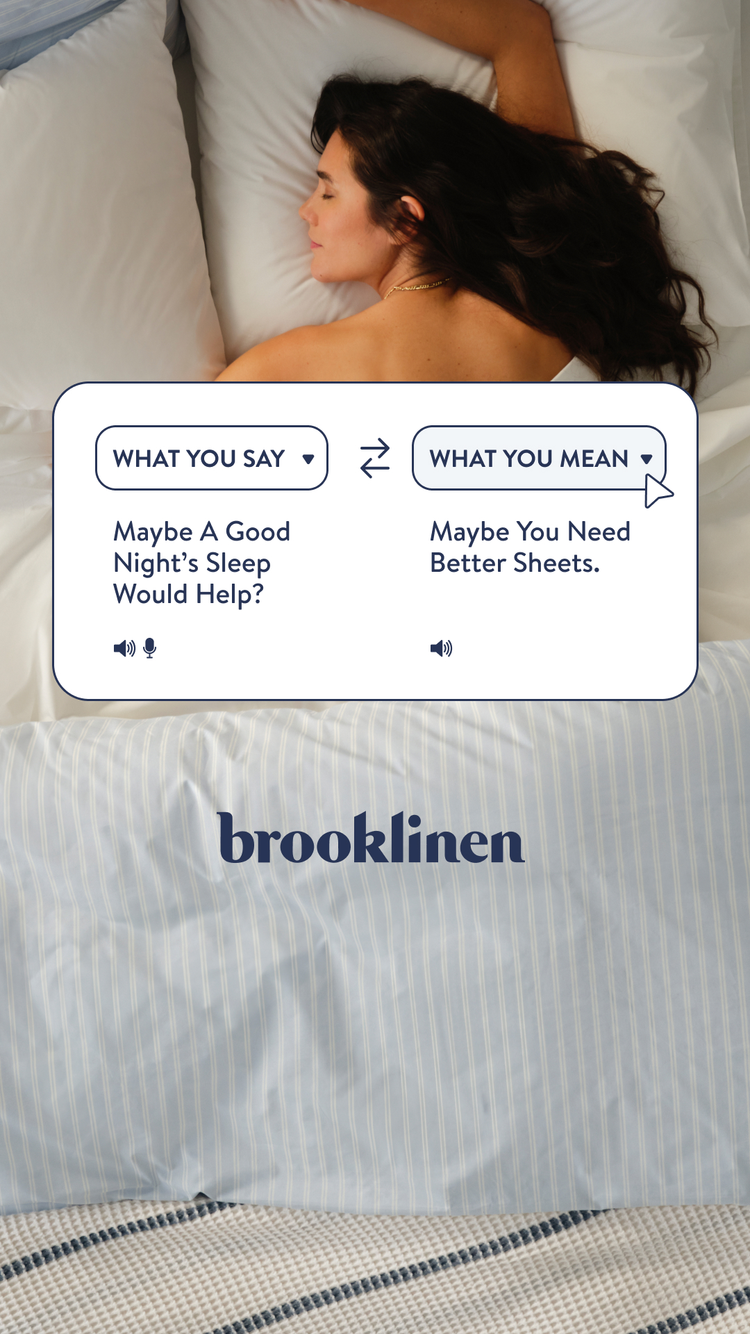 Brooklinen Facebook ad