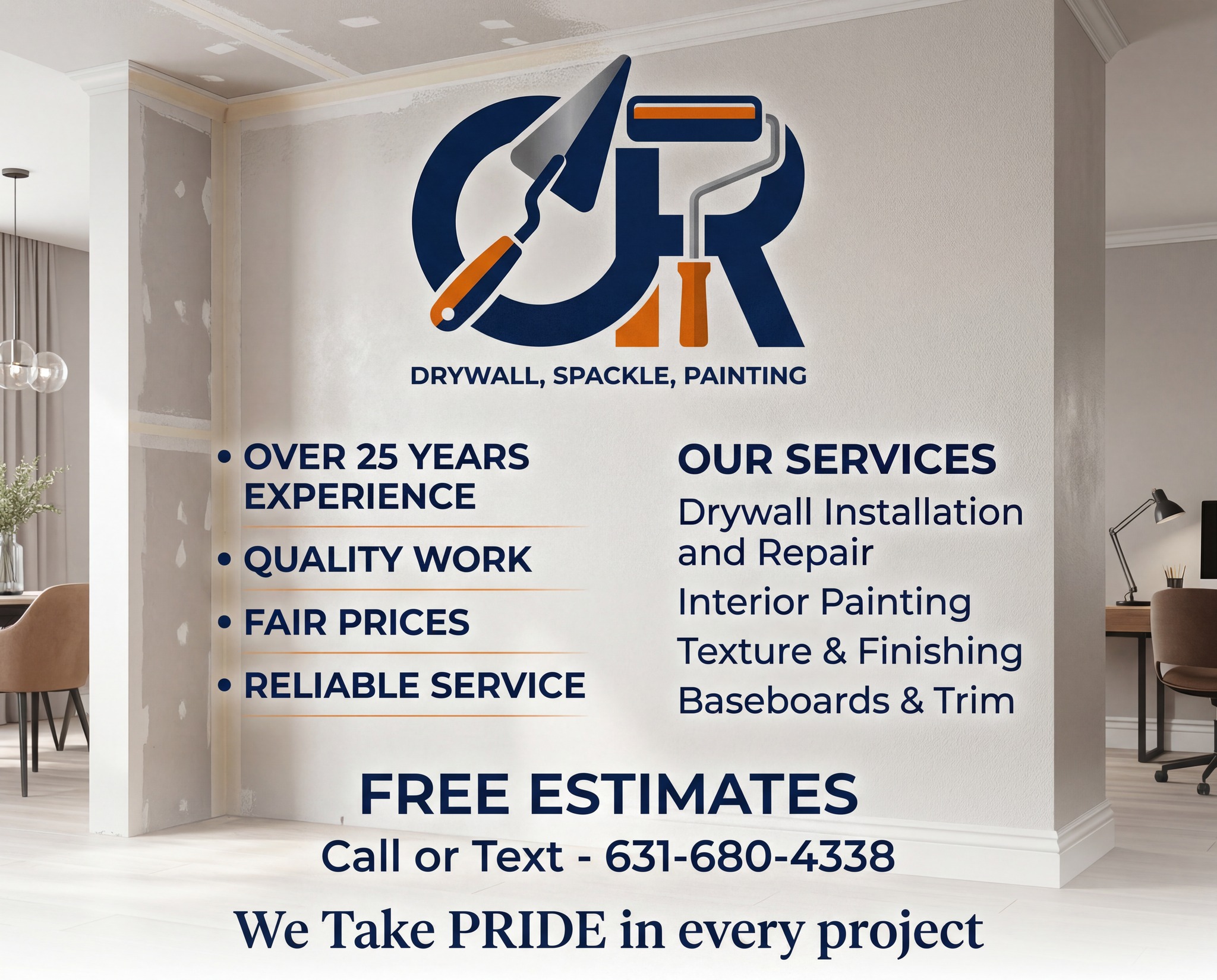 Carl Rasmussen Facebook ad: Drywall, Spackling, Painting
