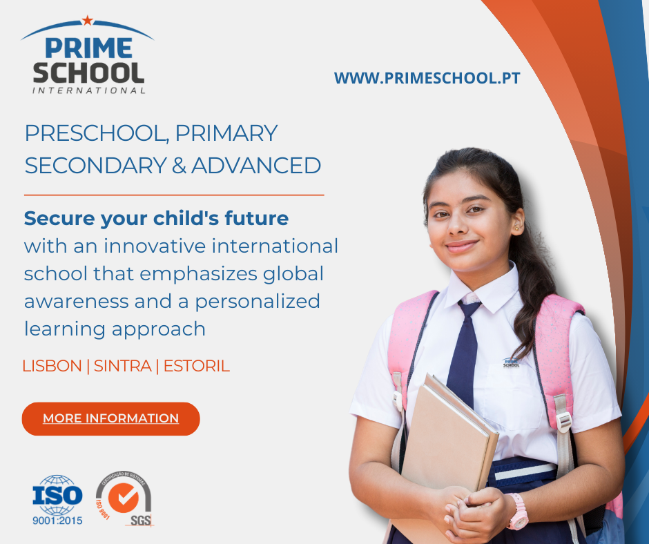 Prime School International Facebook ad: International School located in Estoril,Sintra and Lisbon