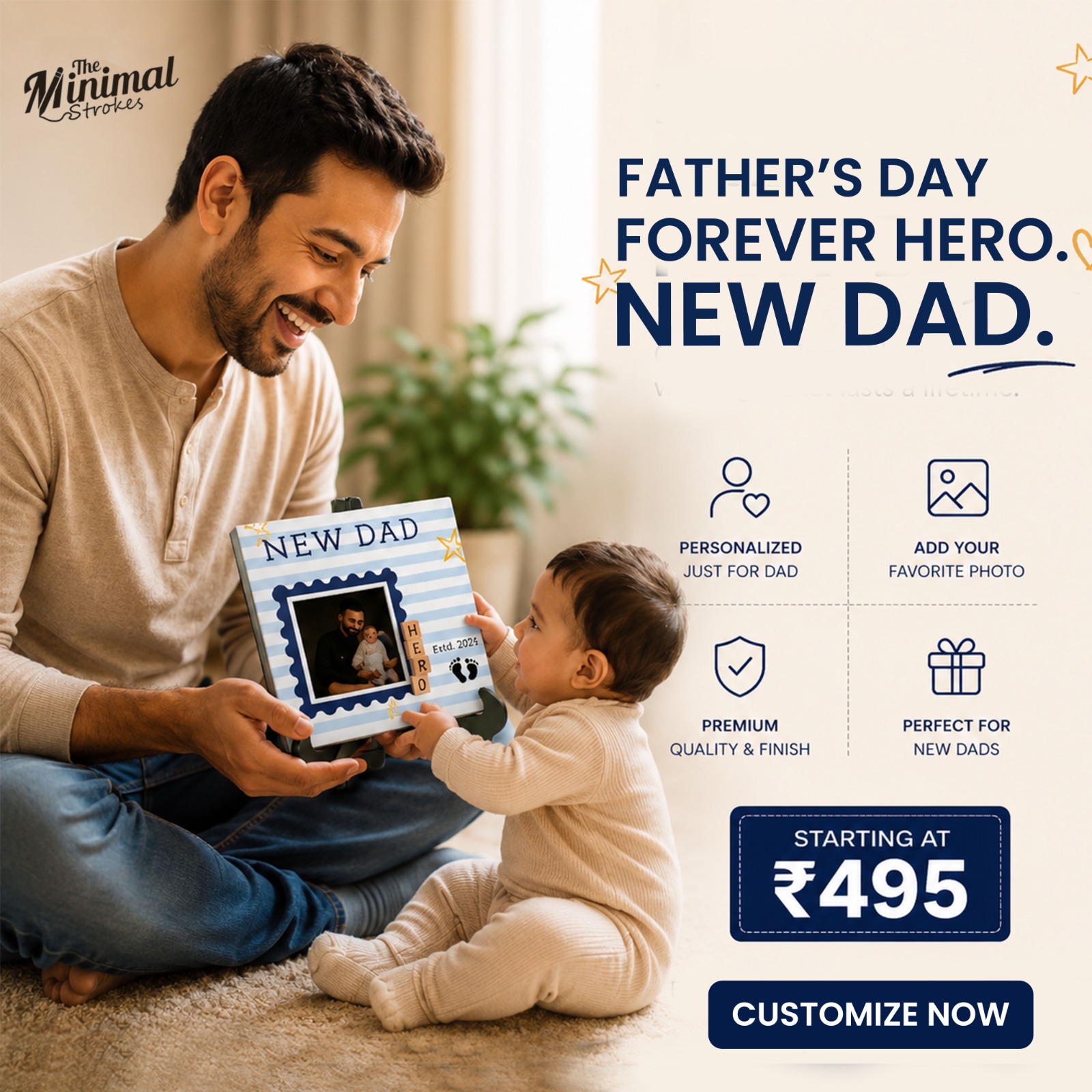 The Minimal Strokes Facebook ad: Flat 45% Off!