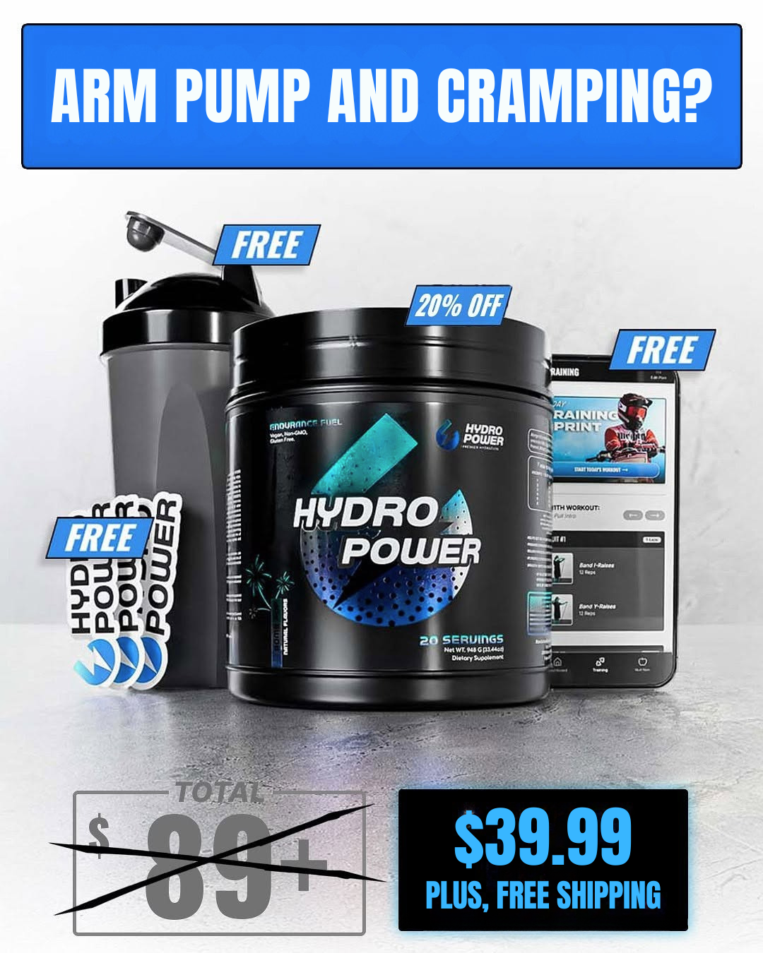 Hydro Power Facebook ad: GET 56% OFF + 4 FREE GIFTS