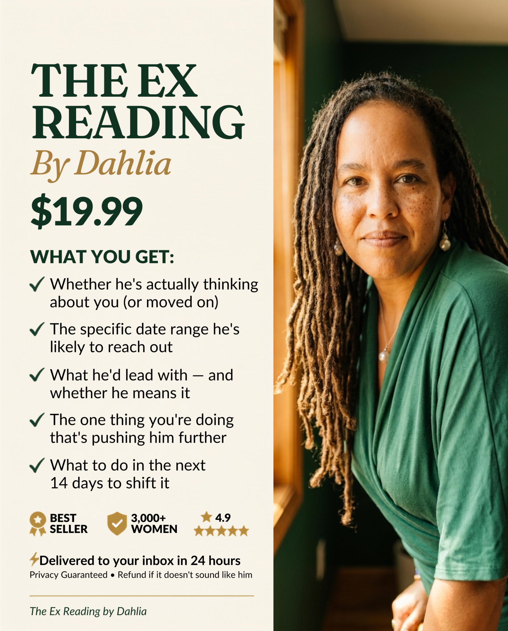Readings by Dahlia Facebook ad: Get Clarity Today