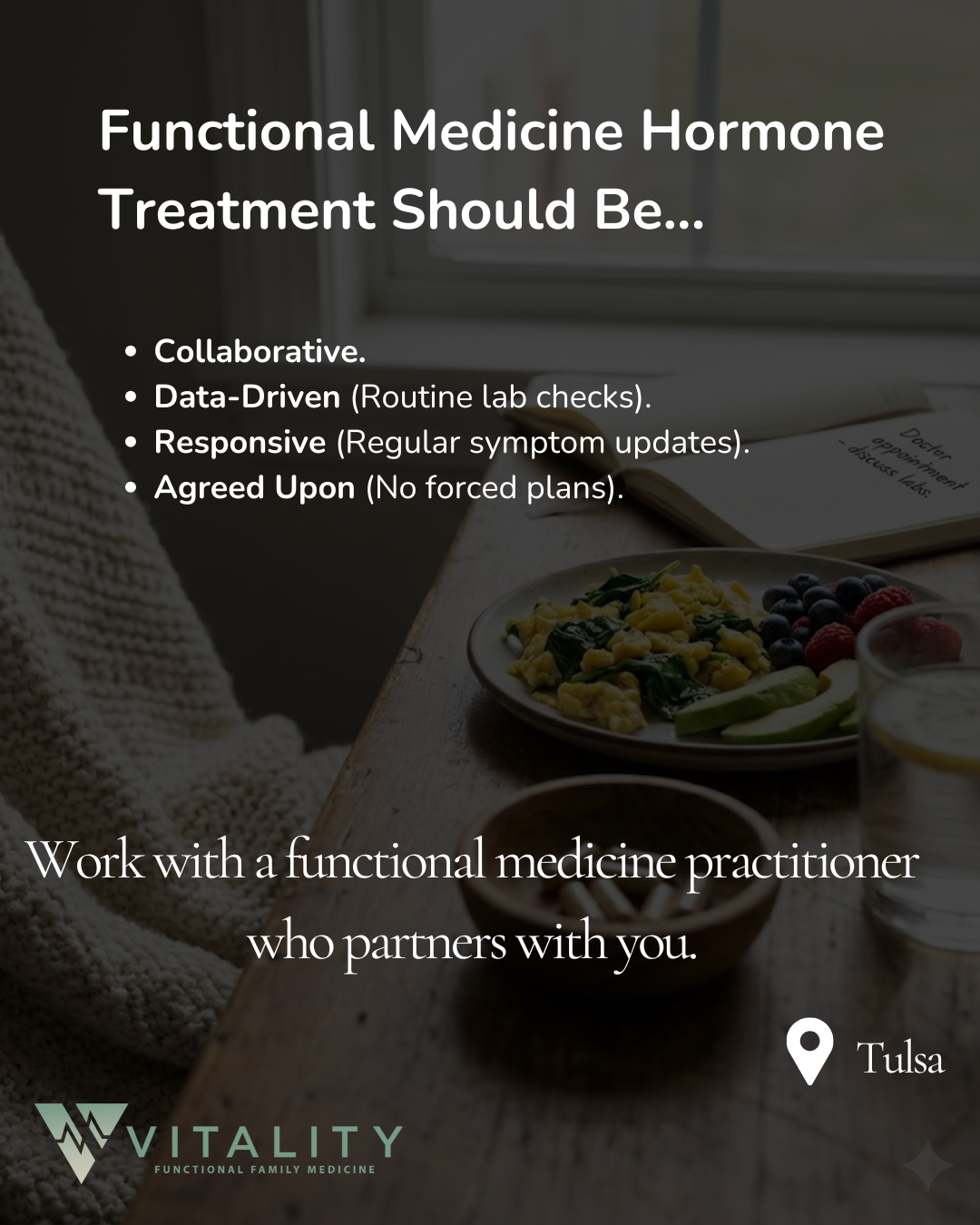 Vitality Functional Family Medicine Facebook ad: Find the Real Reason You Feel Off