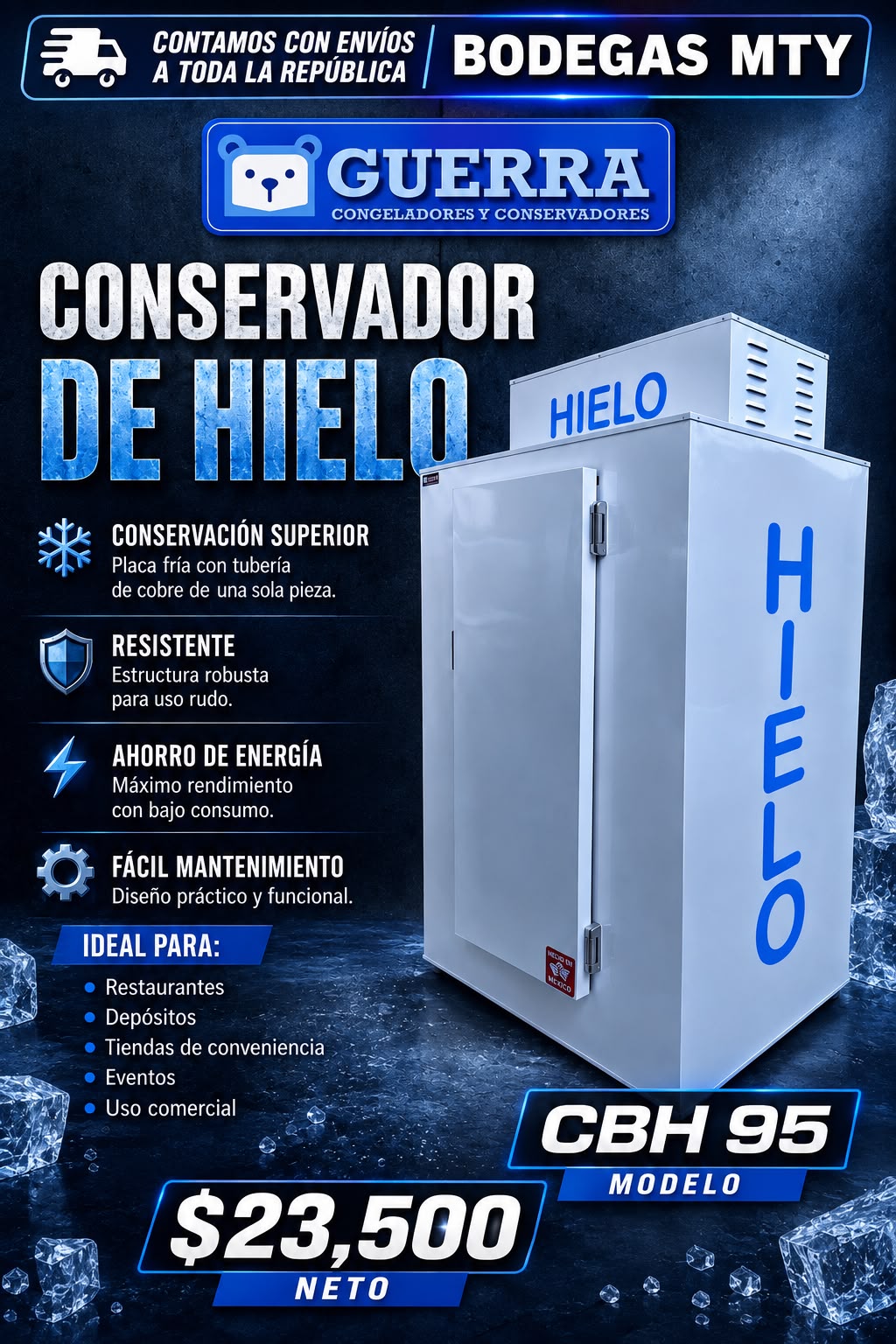 Congeladores y Conservadores Guerra Facebook ad: CONSERVADORES GUERRA, ENTREGA INMEDIATA