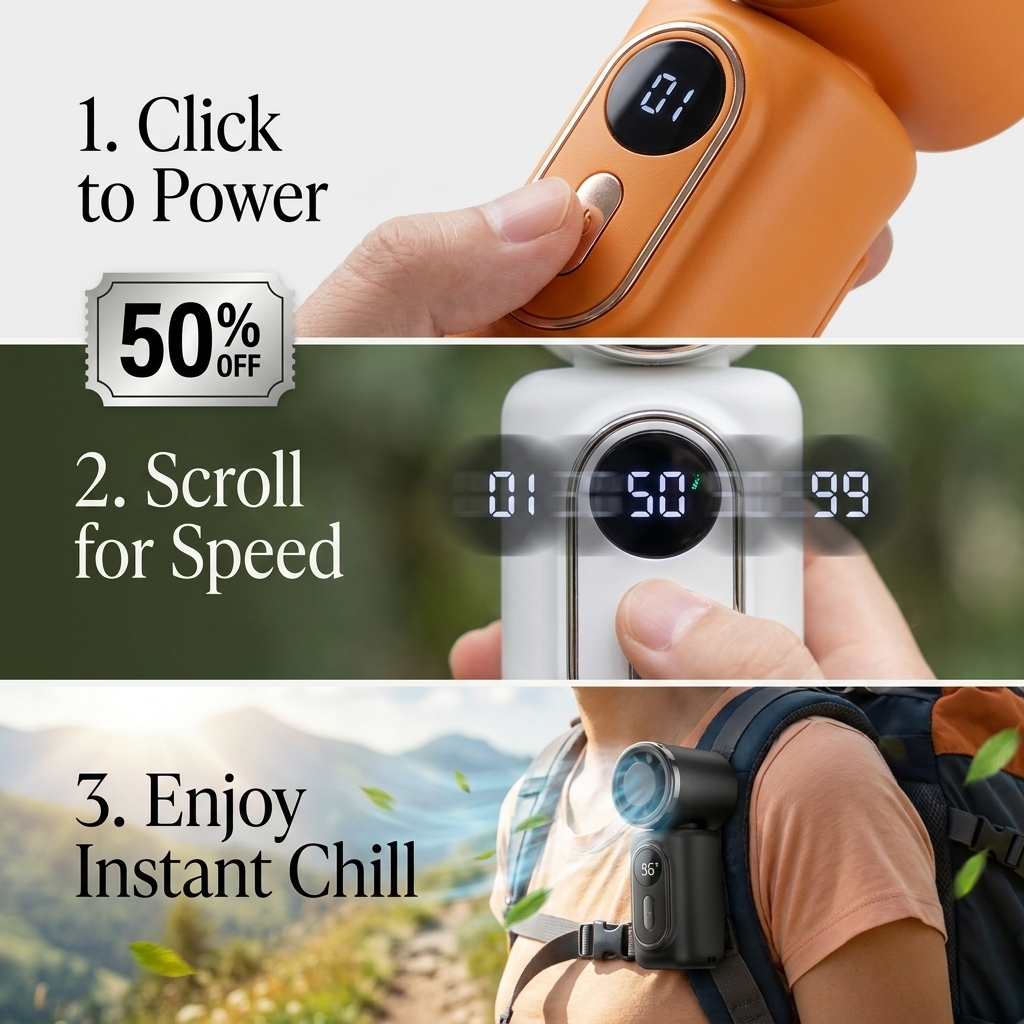 Kikishop Facebook ad: Mini Portable Clip-On Fan