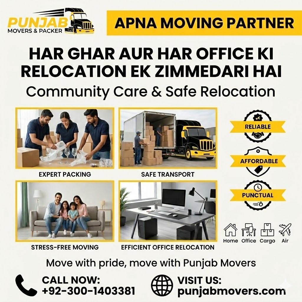 Punjab Movers and packers pakistan Facebook ad: Punjab Movers | Award-Winning Packers & Movers in Pakistan