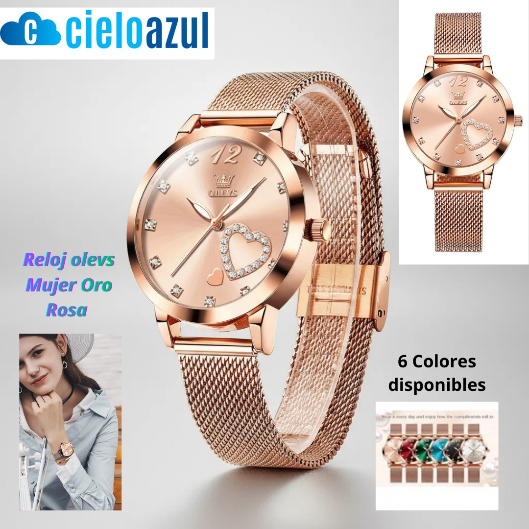 Cieloazul arg Facebook ad: Reloj Olevs T-classic Oro Rosa Con Malla De Acero…