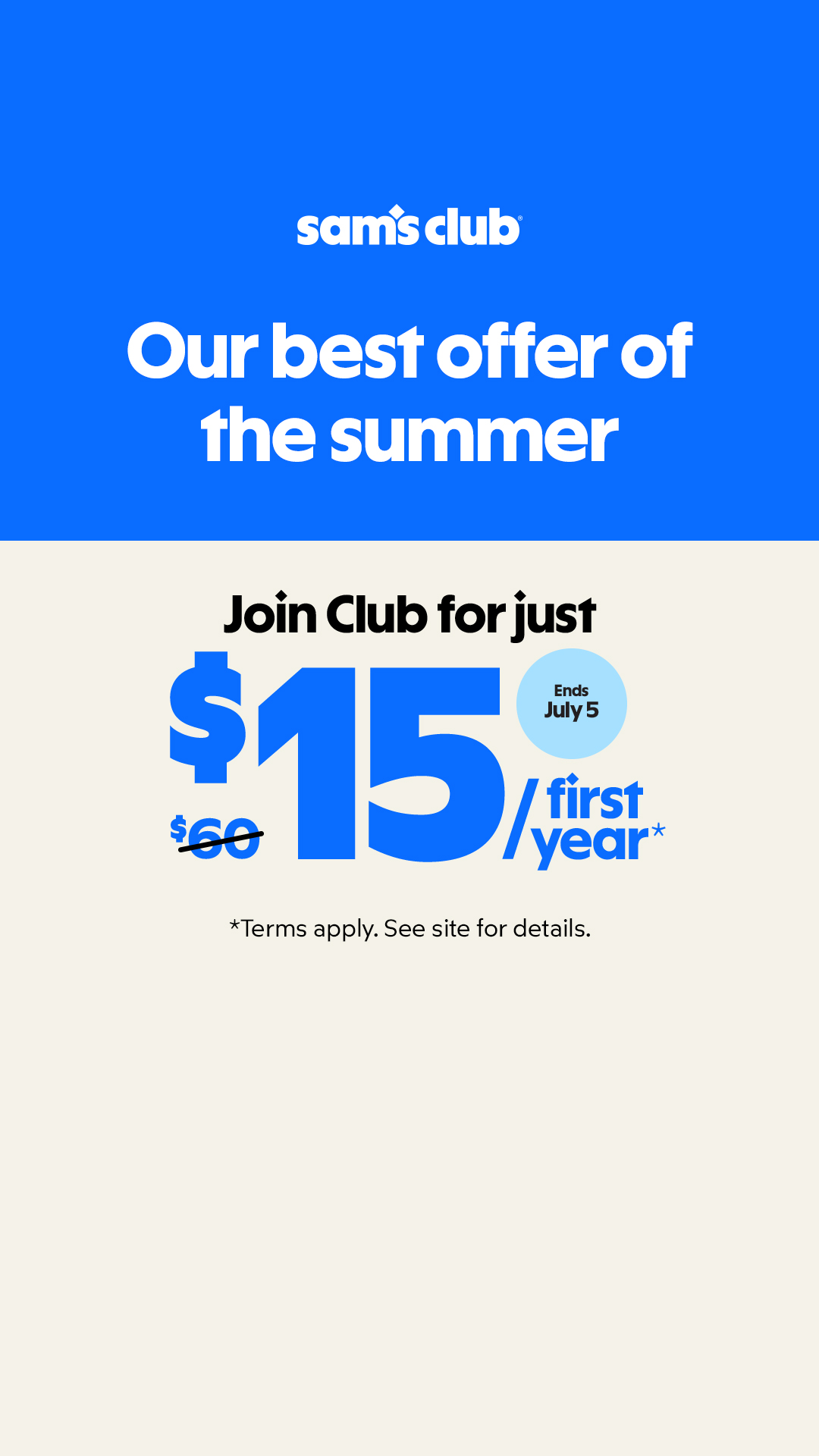 Sam's Club Facebook ad