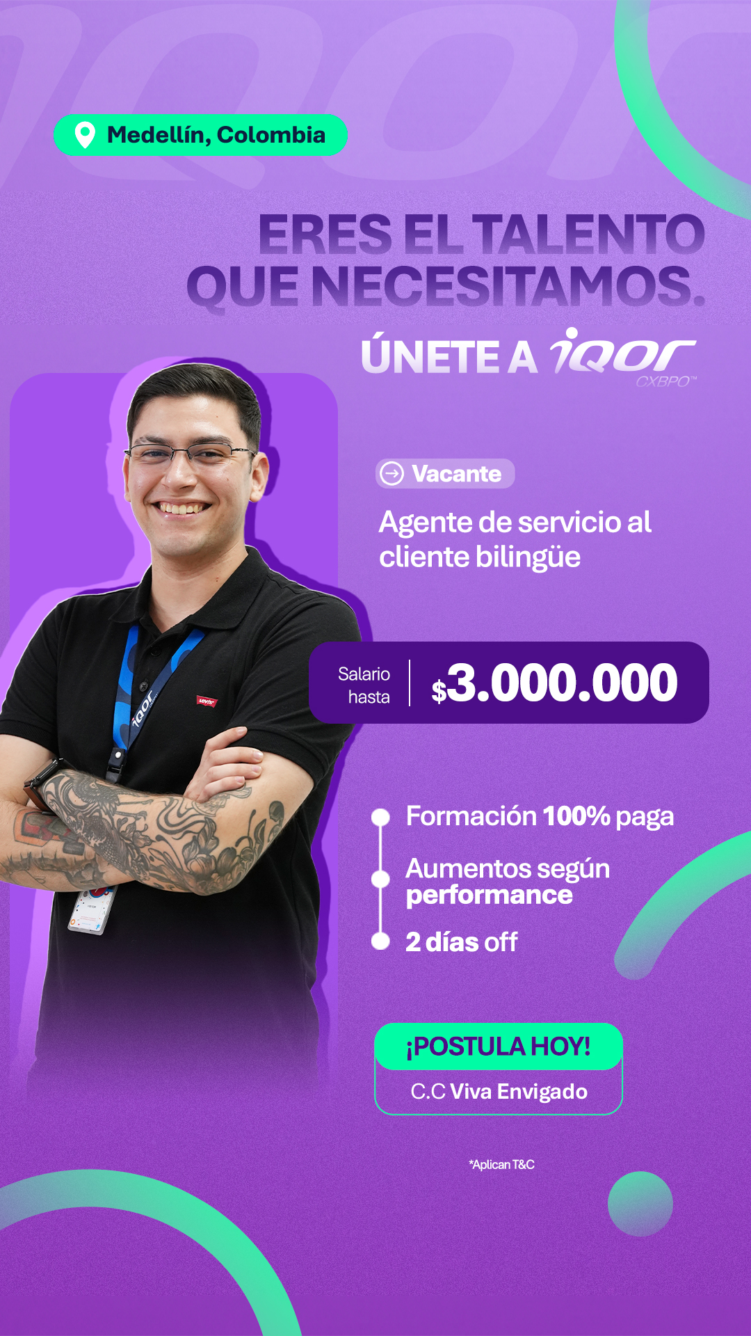 iQor Colombia Facebook ad from Mar 3, 2026