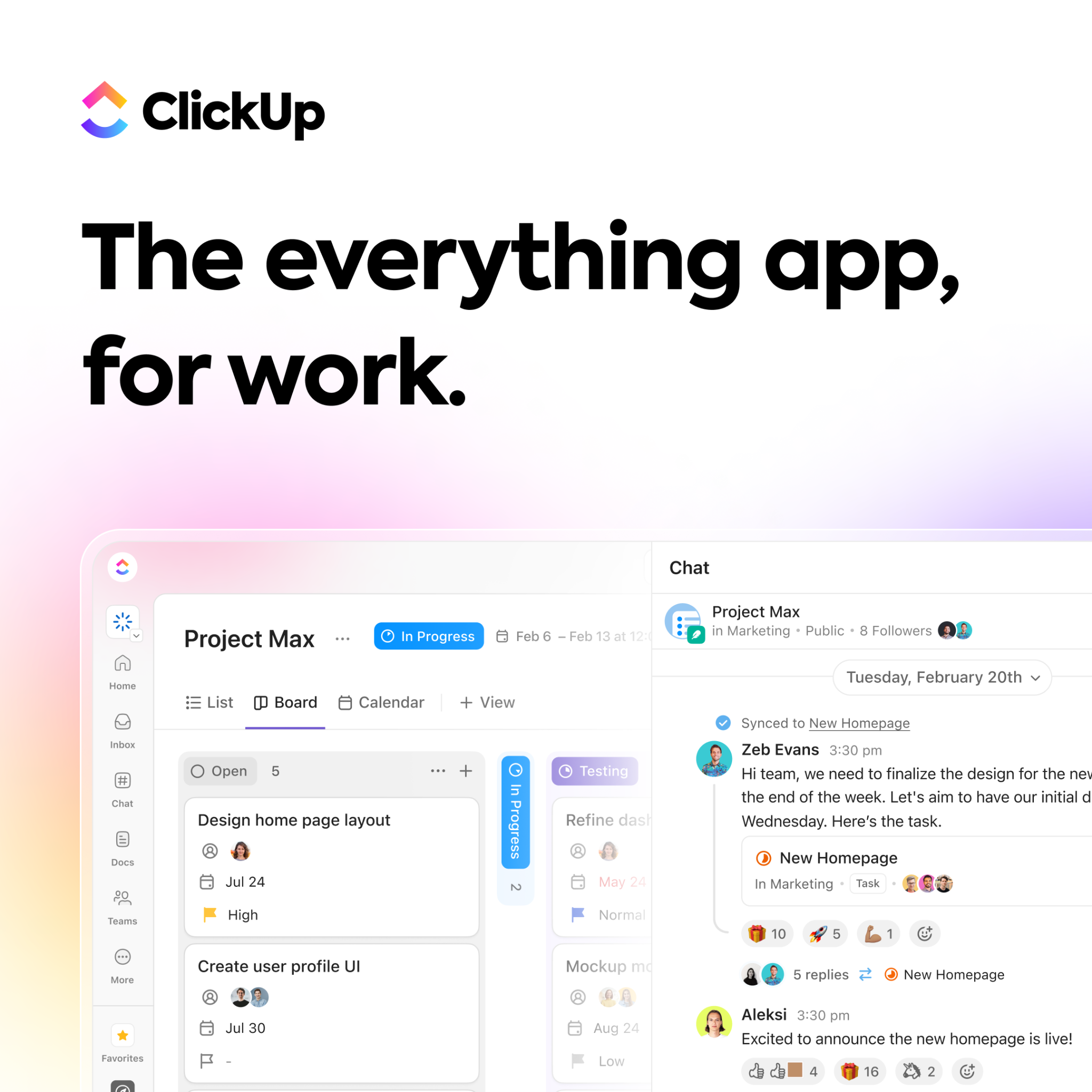ClickUp Facebook ad