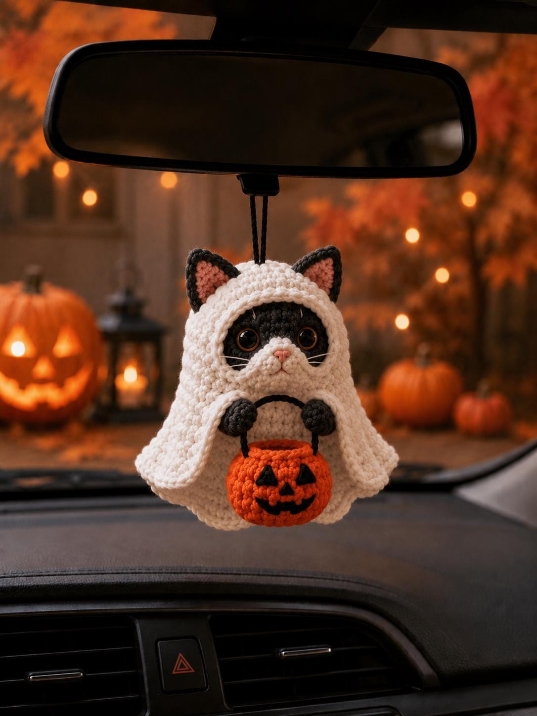 Gossby Custom Gifts Facebook ad: LIMITED EDITION CROCHET CAR CHARM FOR DOG MOM