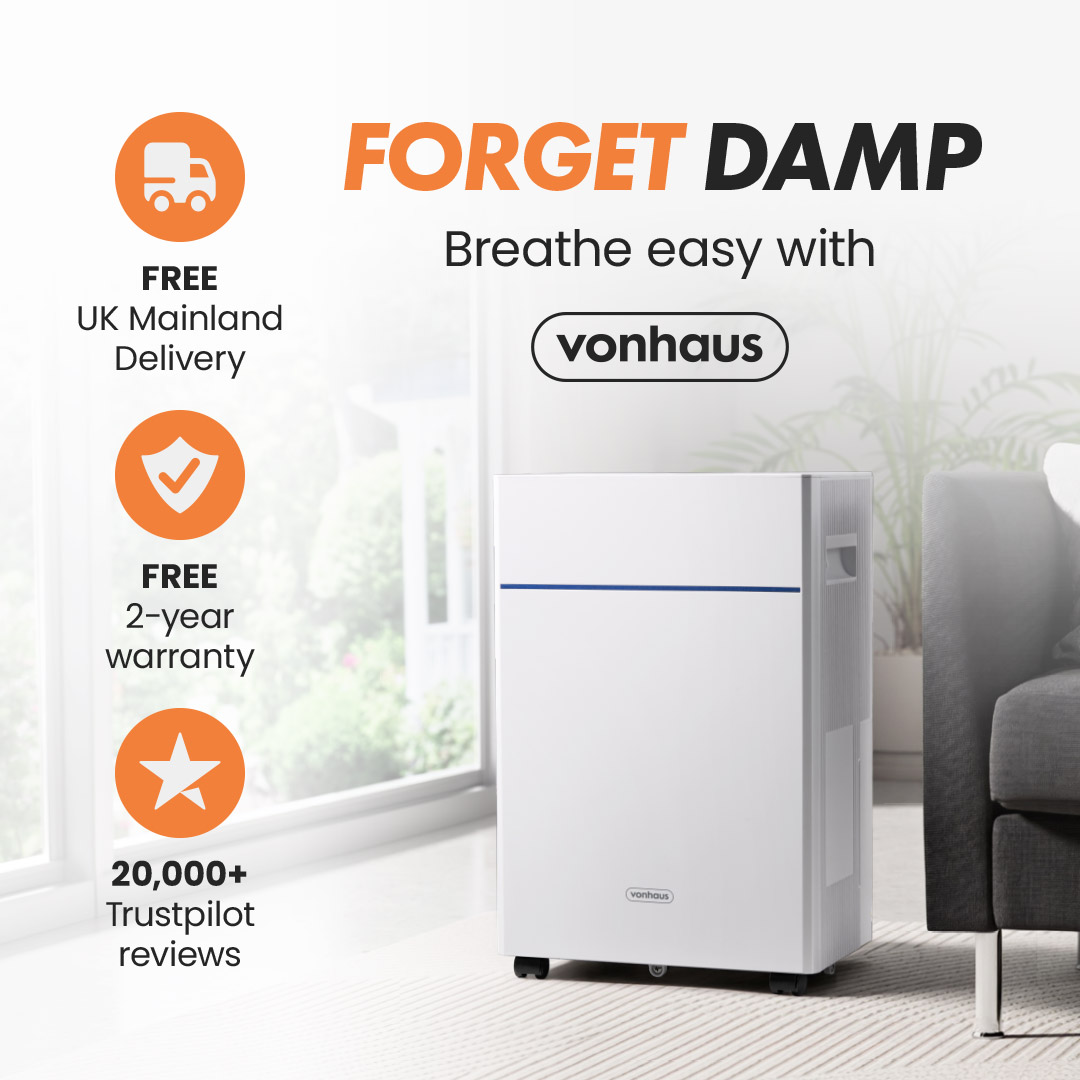 Vonhaus Facebook ad: Take Control of Excess Moisture