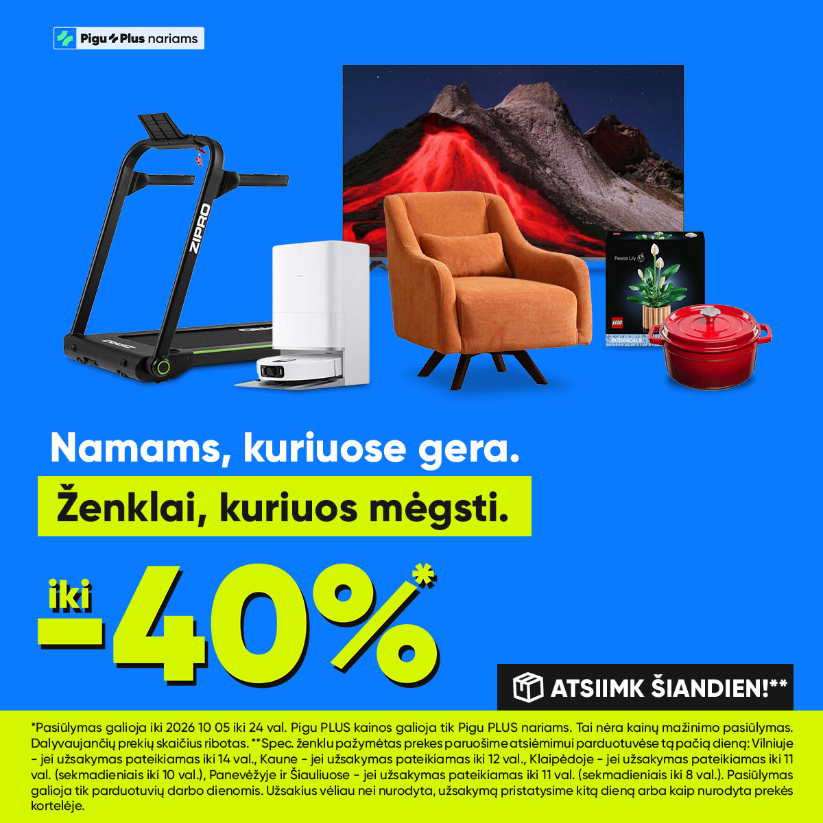 Pigu.lt Facebook ad: Mylimiems brendams! IKI -40%*