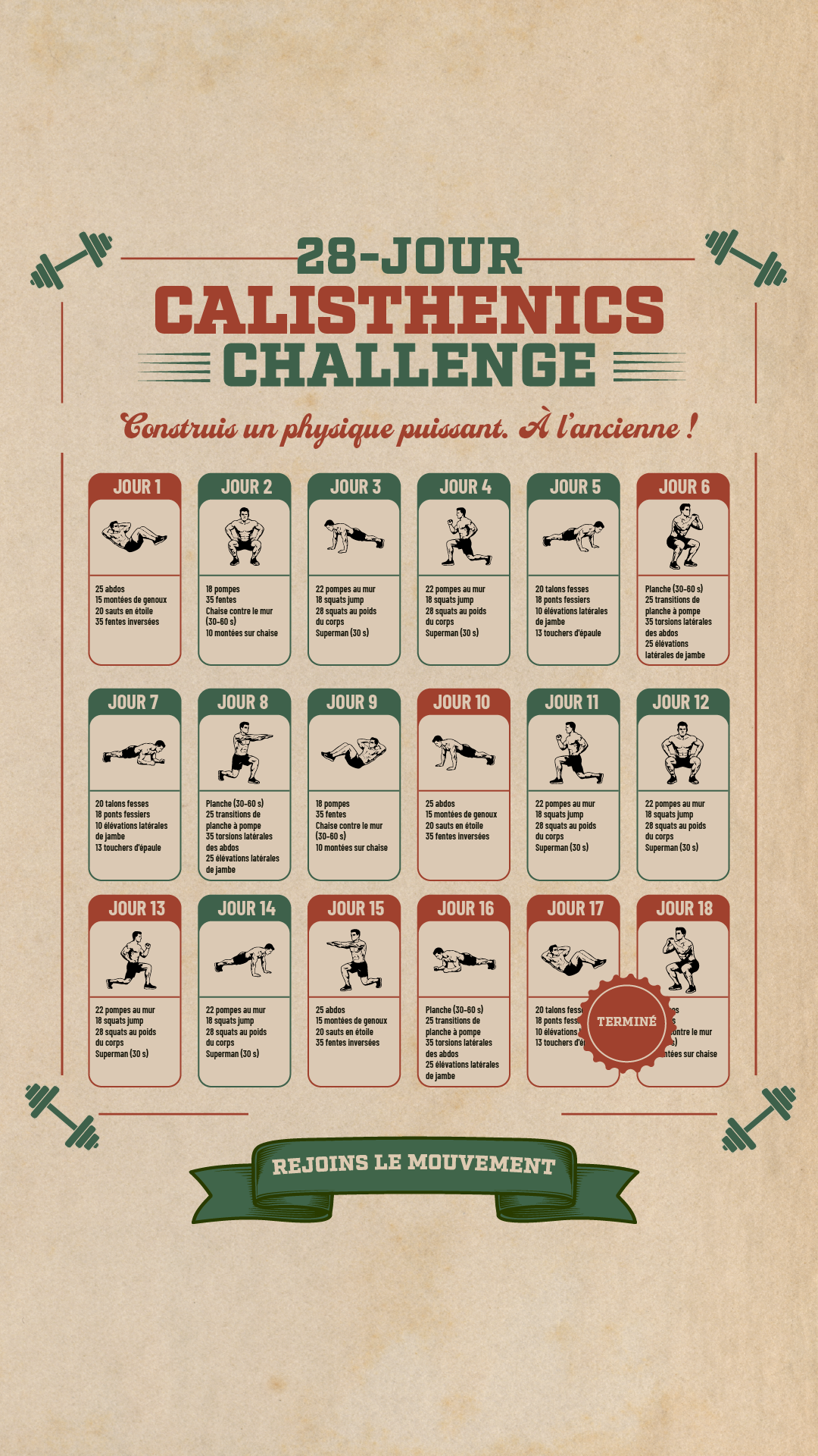 21 Day Calisthenics Challenge Facebook ad