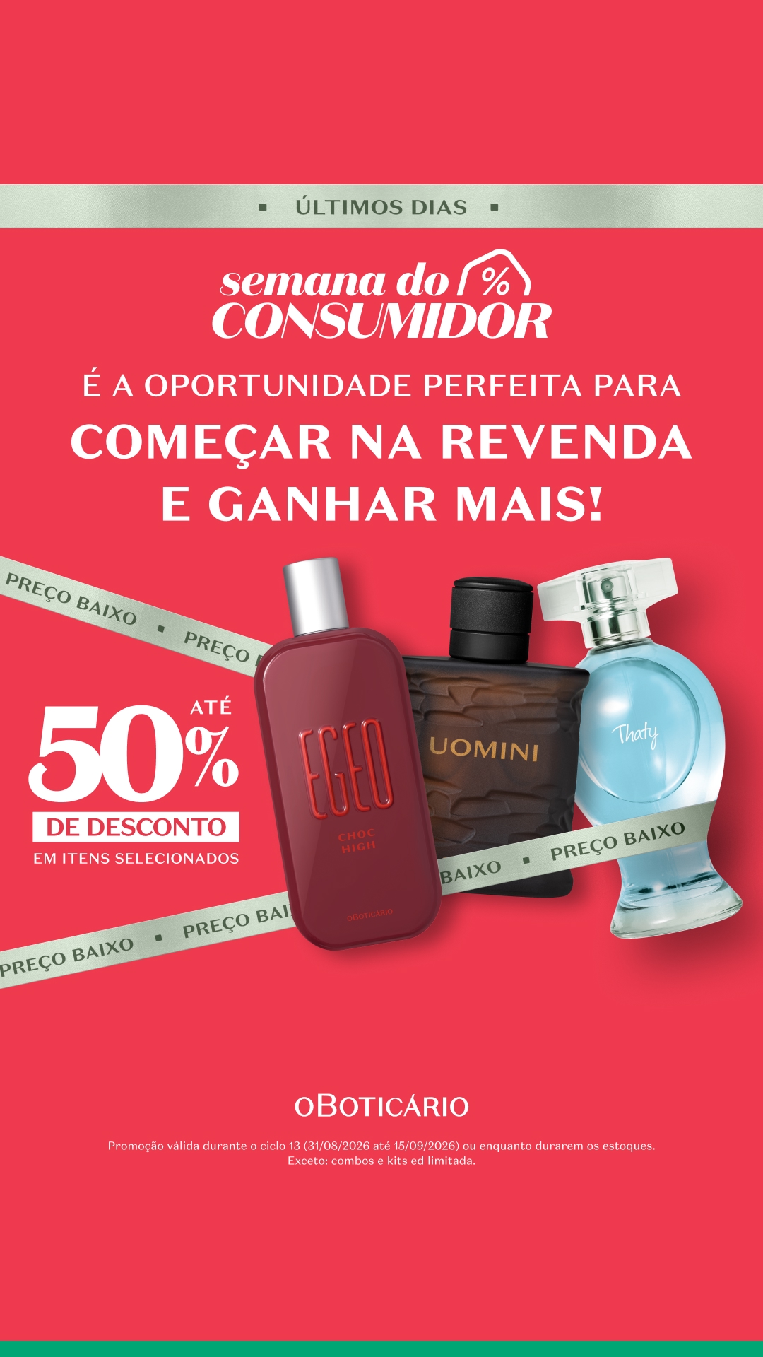 O Boticário Facebook ad: Seja Revendedor Grupo Boticário
