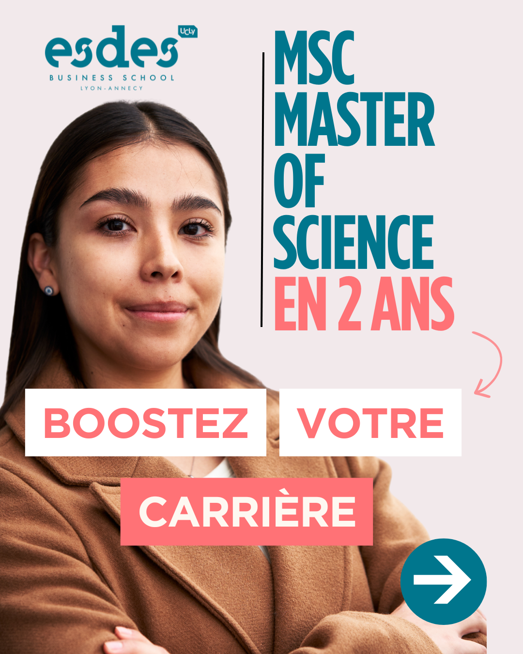 Esdes Business School Facebook ad: Rejoins l'Esdes Business School