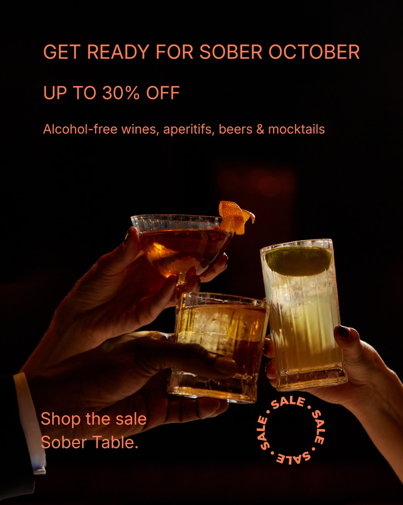 Sober Table Facebook ad: Alkoholfreier Wein, Sekt & Mocktails 0,0% | Sober Table