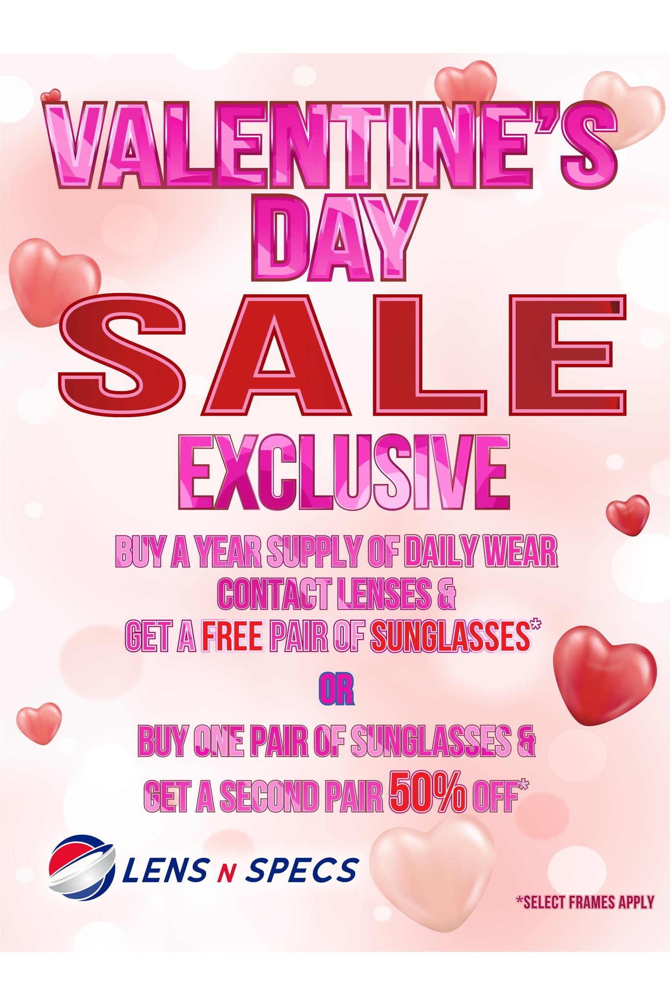 LENS N SPECS Facebook ad: Love Your Eyes This Valentine’s Day!