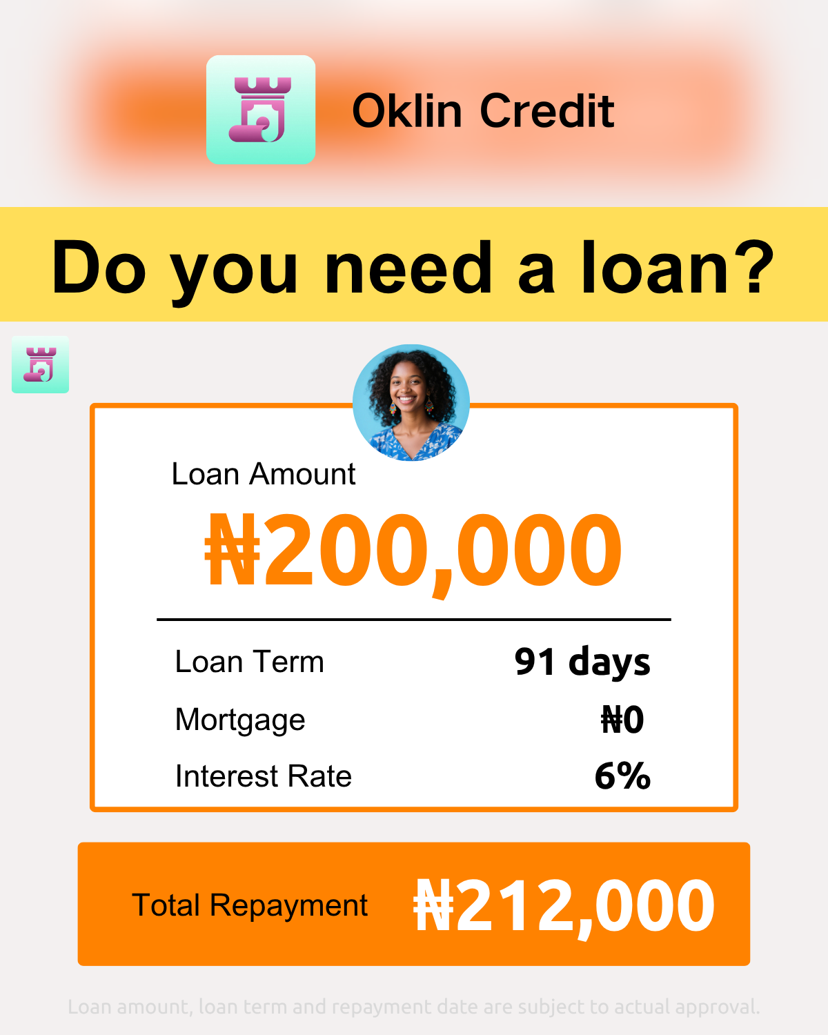 Oklin Credit Facebook ad