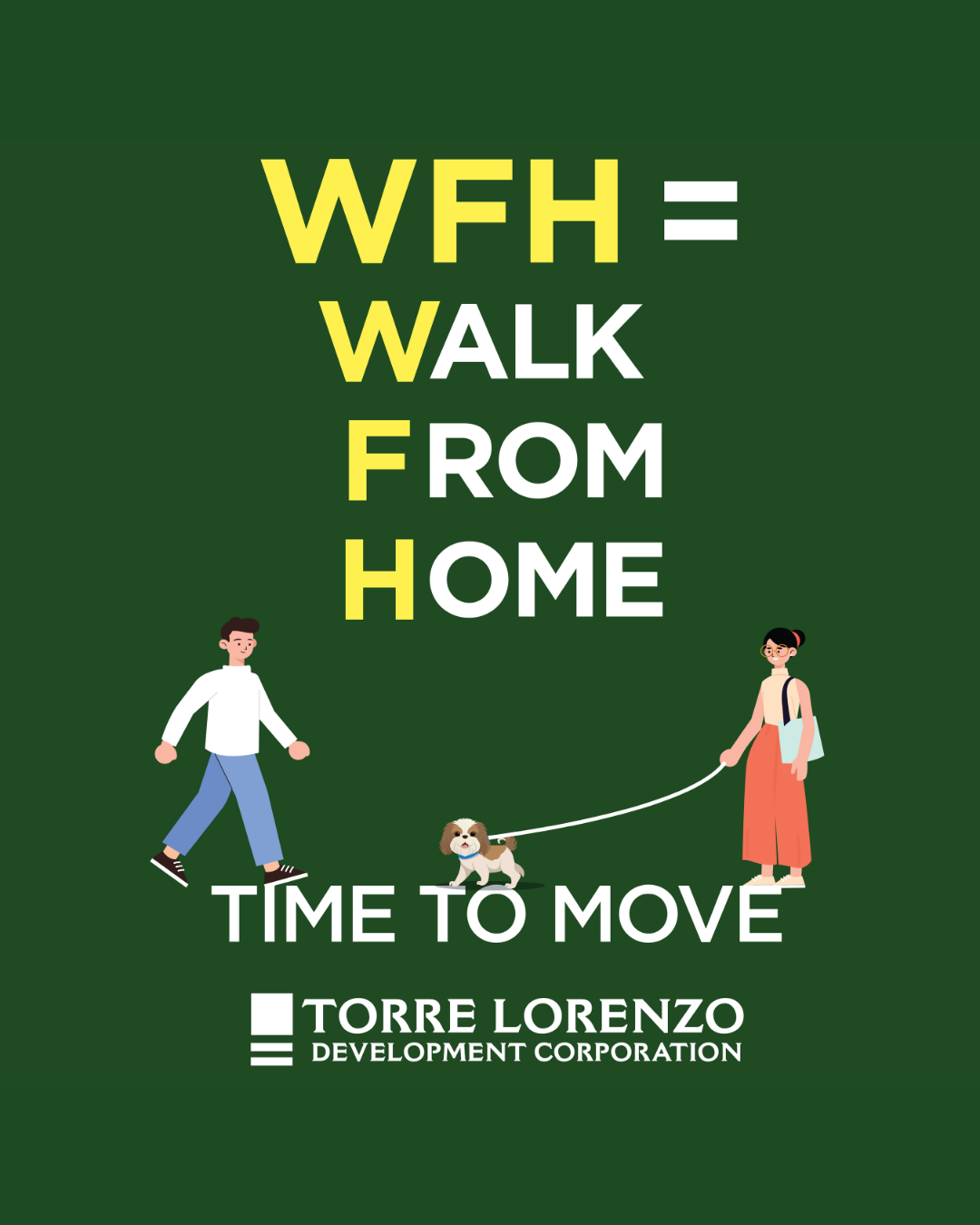 Torre Lorenzo Development Corporation - TLDC Facebook ad: *WFH? We call it Walk From Home-to school…