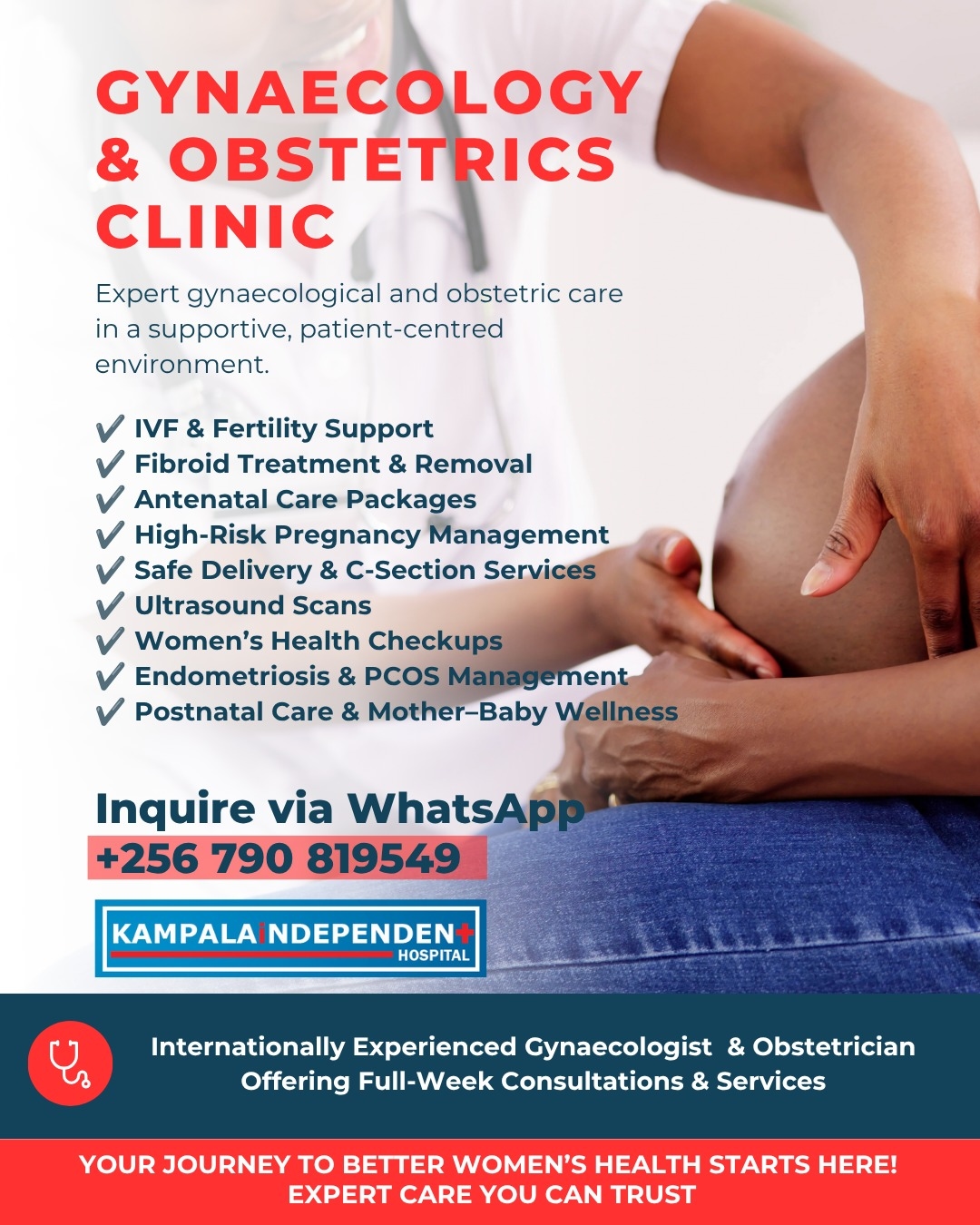 Kampala Independent Hospital Facebook ad from Aug 28, 2026