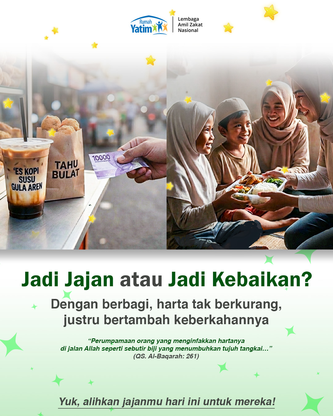 Rumah Yatim Facebook ad: Santunan Yatim Dhuafa, Kunci Kelapangan Rezeki Berlimpah