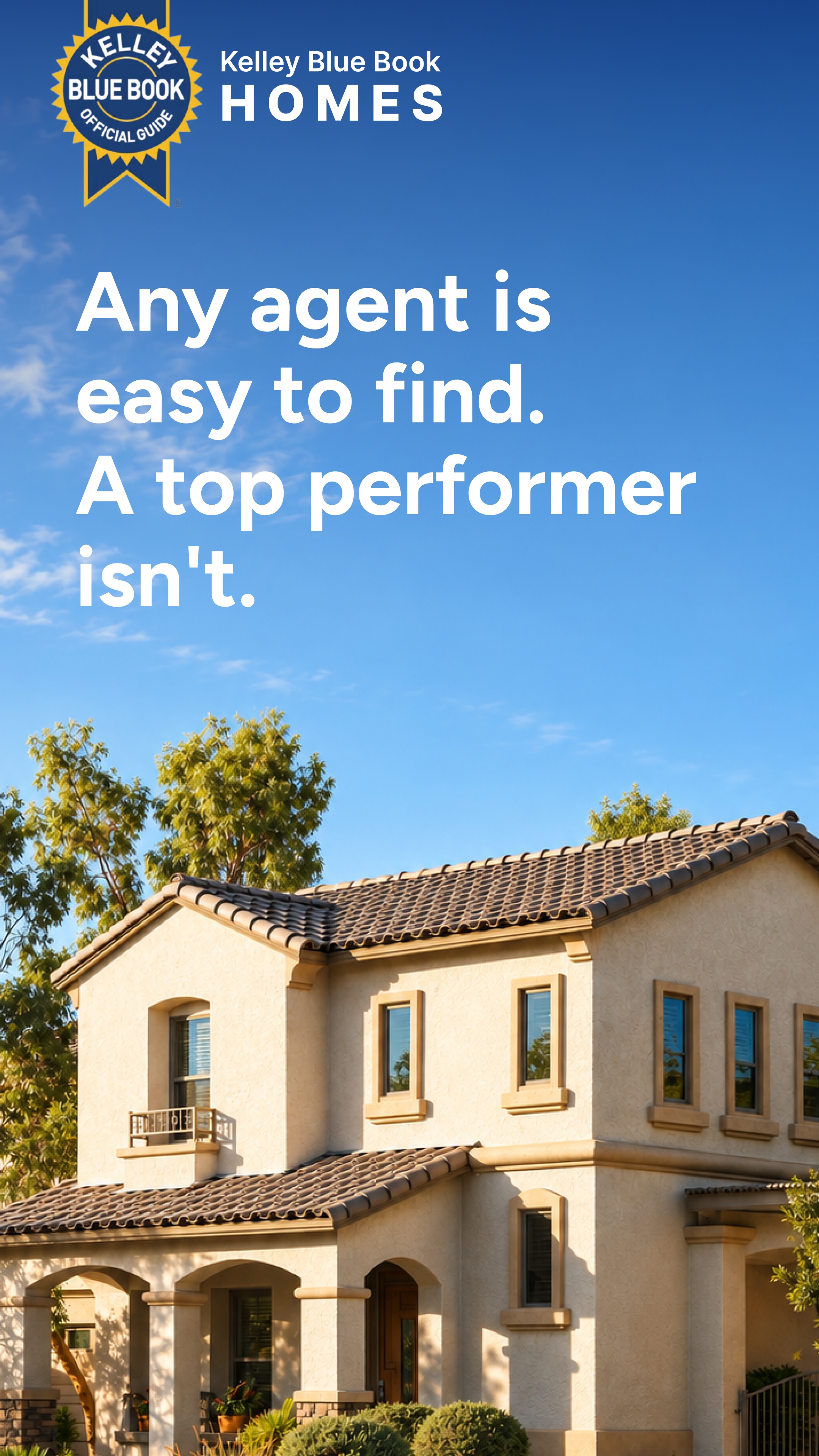 Kelley Blue Book Homes Facebook ad: Find a proven local agent