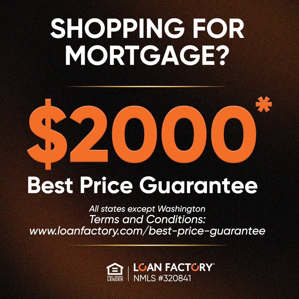 Loan Factory Facebook ad: Compare rates. Compare speed. Compare results.