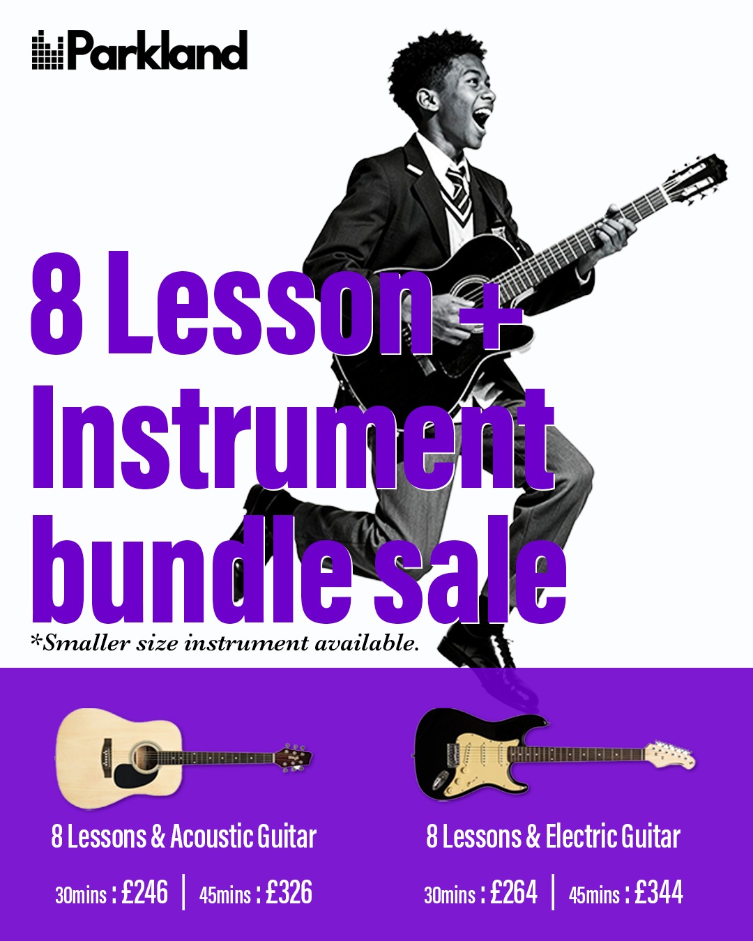 Parkland Music Academy UK Facebook ad: Start Playing This Term