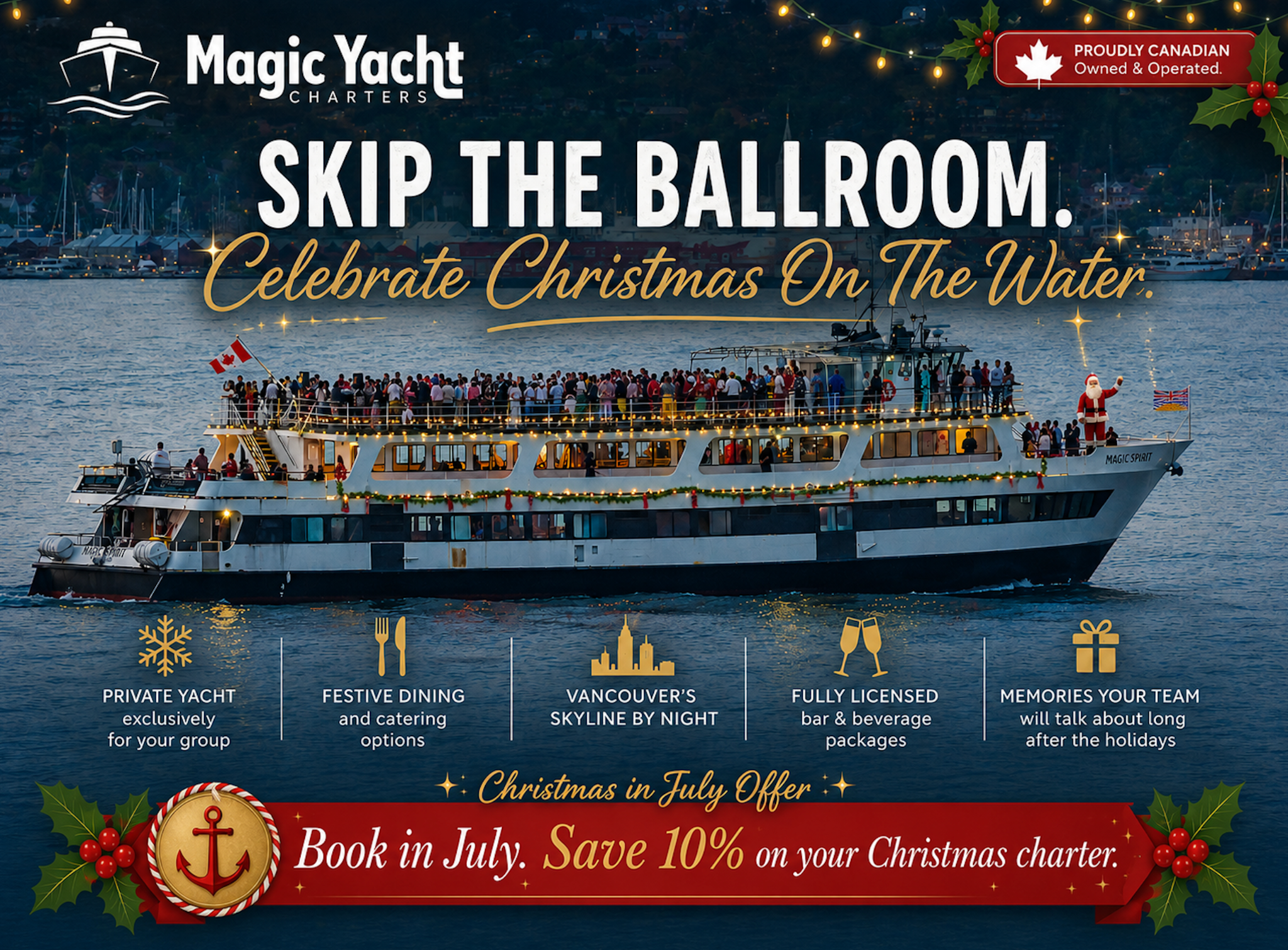 Magic Yacht Charters Facebook ad: Magic Yacht Charters, Vancouver, Bc