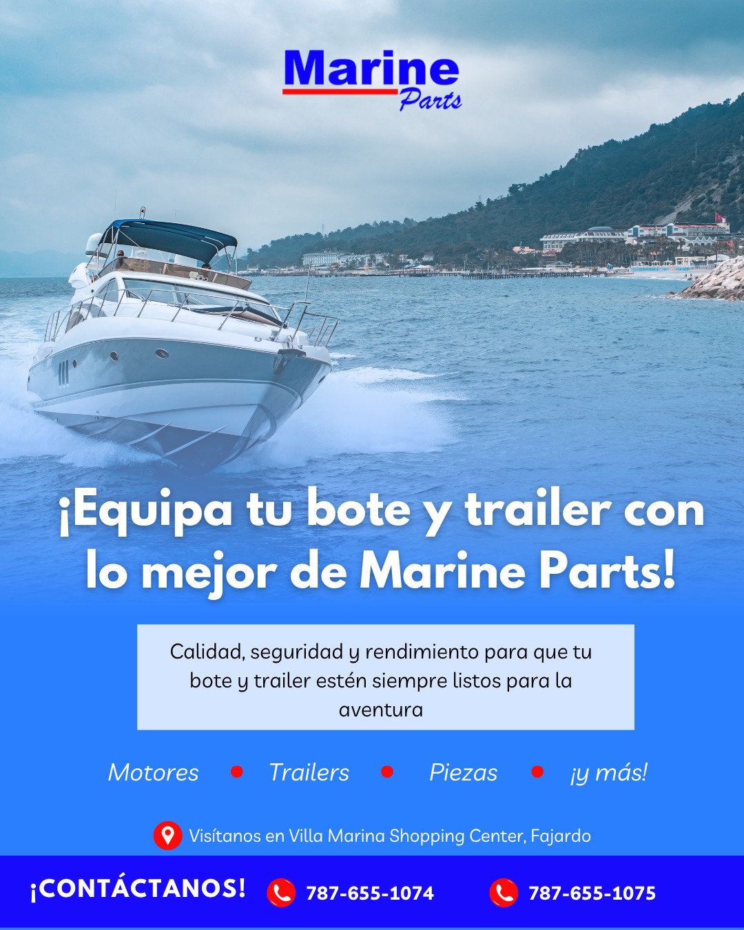 Get Marine Parts Facebook ad: ¡Equipa tu bote y trailer con lo mejor…