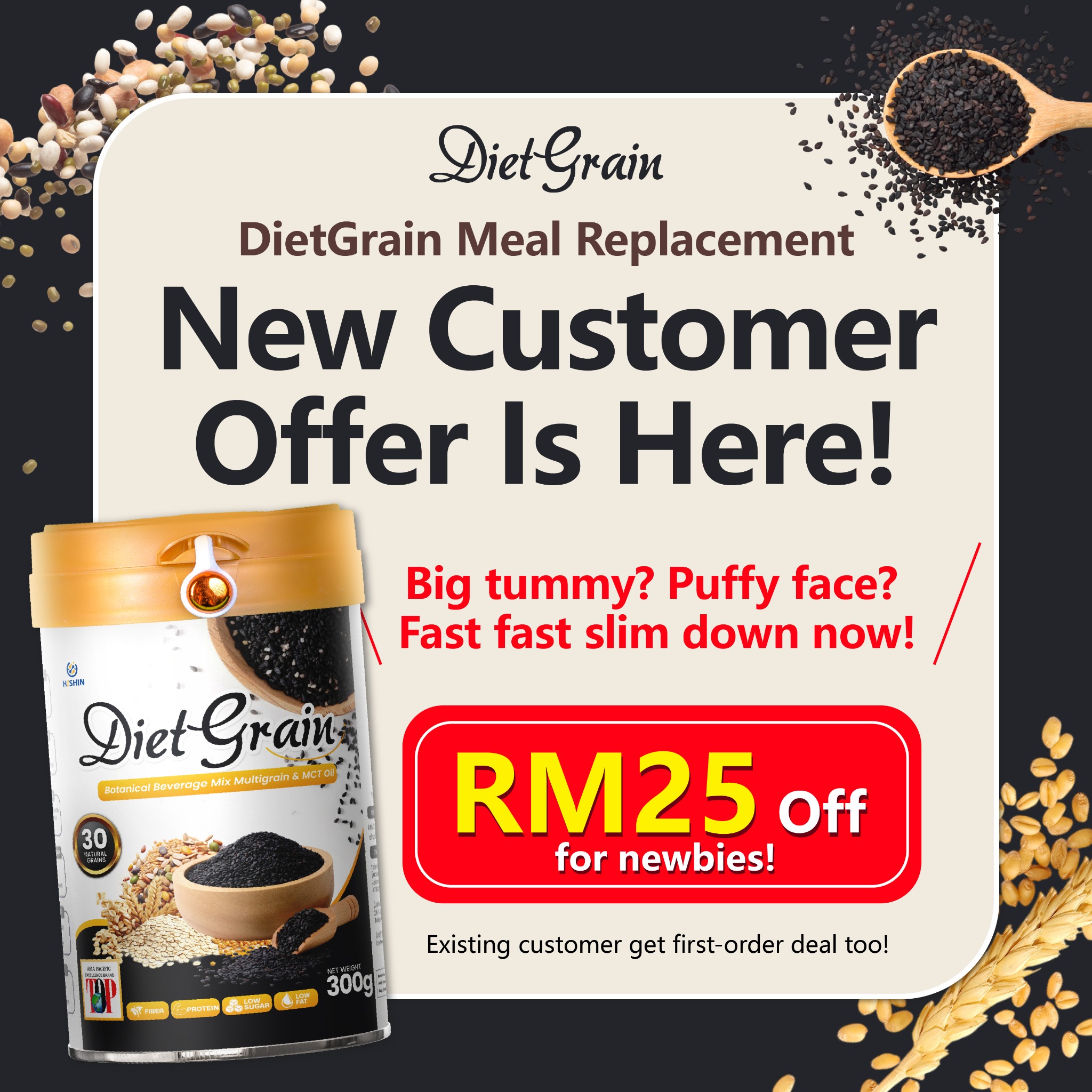 Hishin DietGrain Facebook ad
