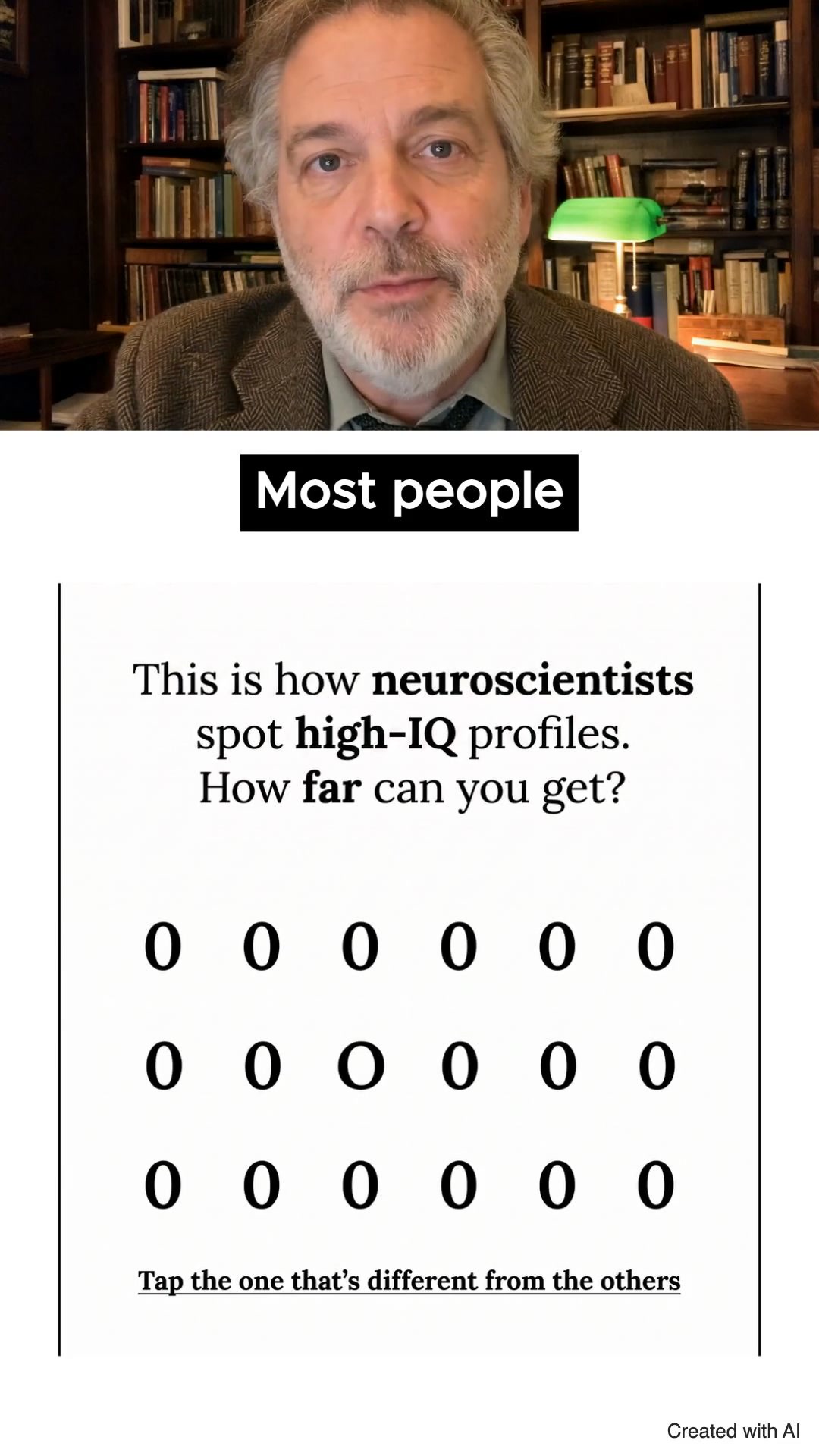 Arthur Vance Facebook ad: IQ Test
