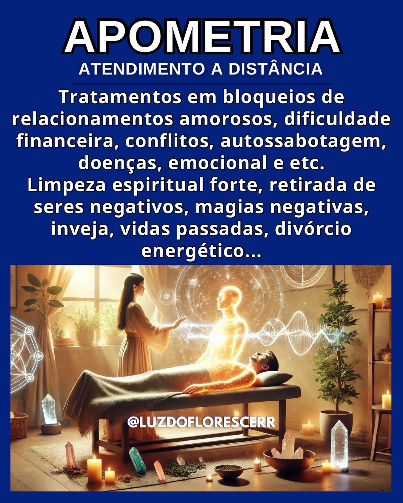Luz do Florescer Terapias Facebook ad: Descubra o Poder Transformador da Apometria!
