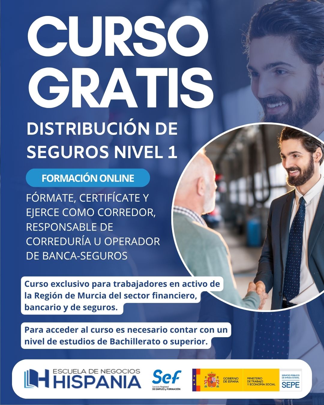 Escuela de Negocios Hispania Facebook ad: CURSO GRATIS: Distribución de Seguros Nivel 1