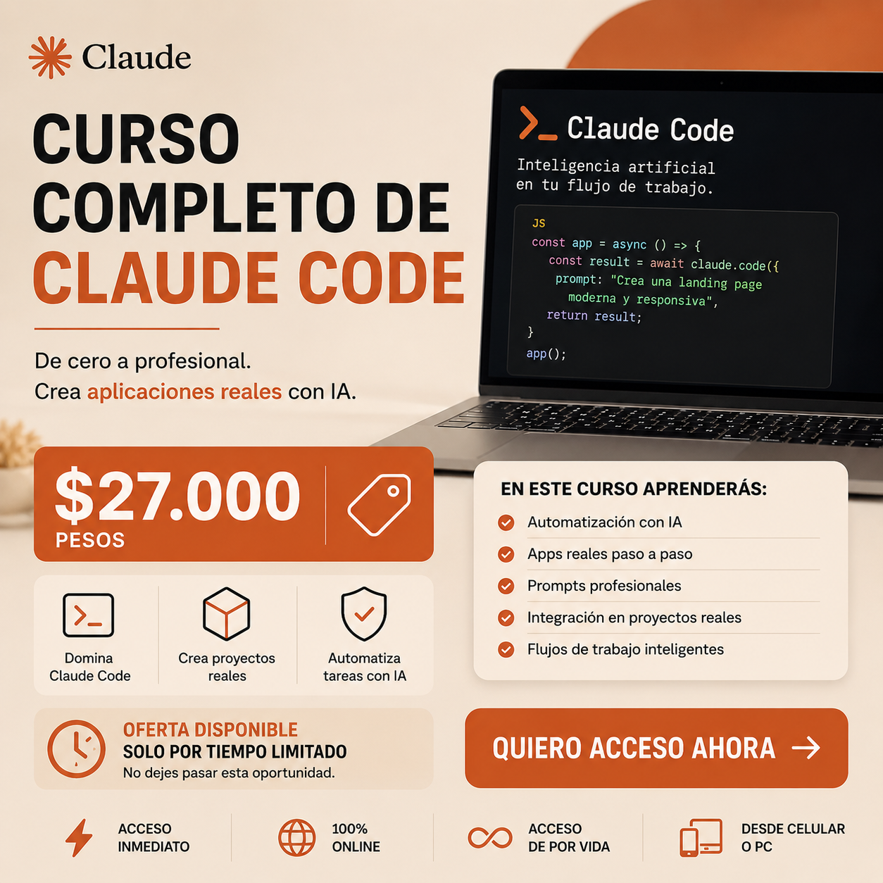 IA Masters Facebook ad: Acceso inmediato