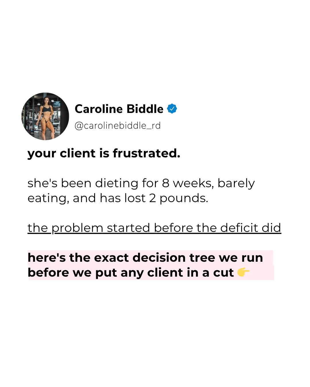 Caroline Biddle Facebook ad