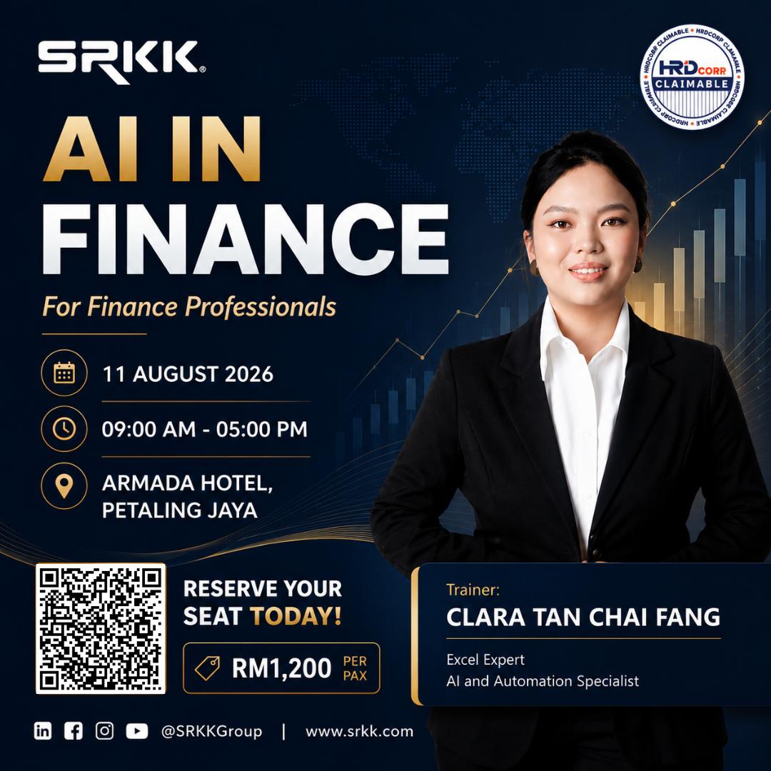 SRKK AI and Automation Academy Facebook ad: AI in Finance, For Finance Professionals