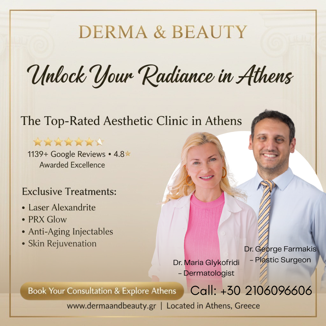 Derma & Beauty Facebook ad: #1 Rated Cosmetic Clinic in Athens