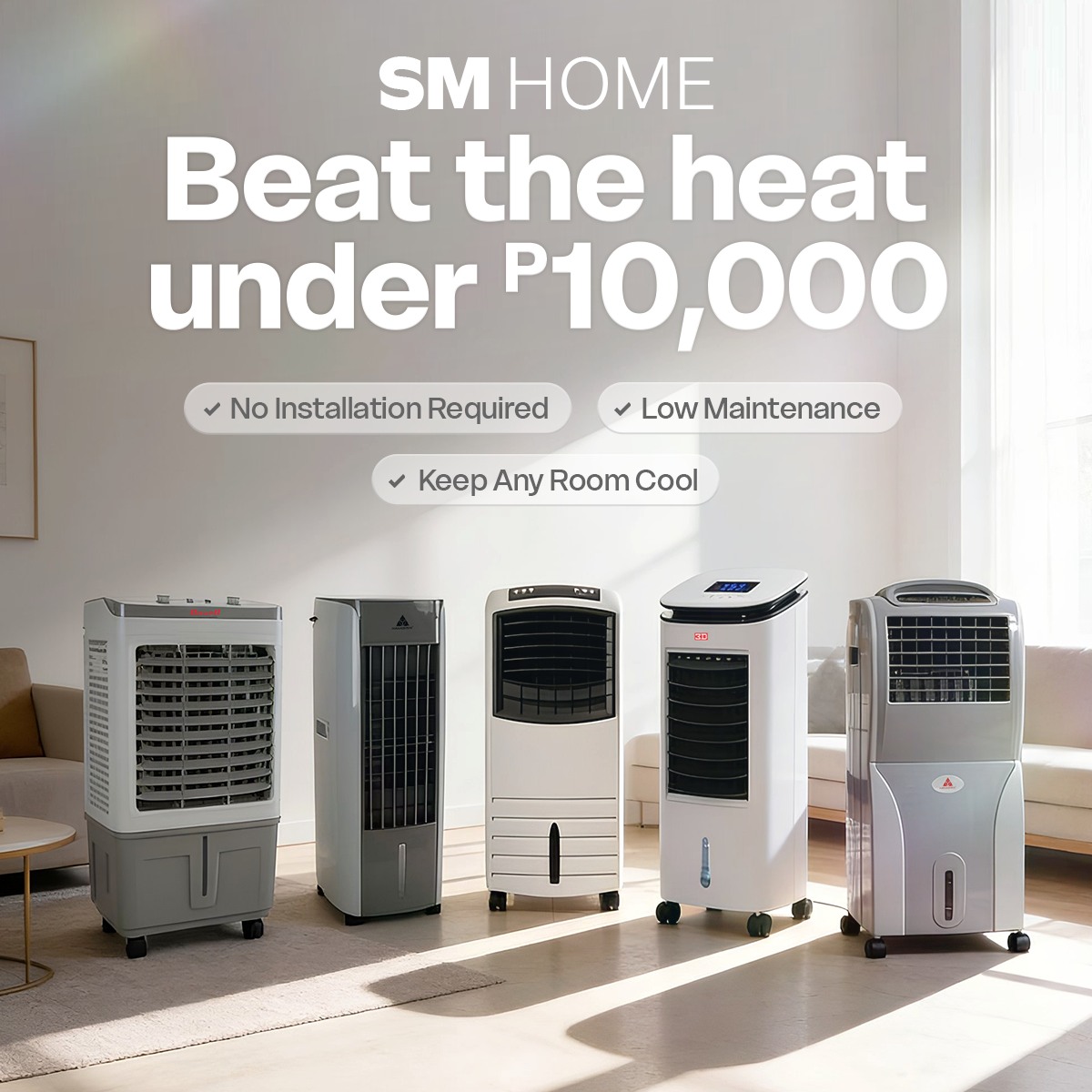 SM Home Facebook ad: Beat the heat without breaking the bank!