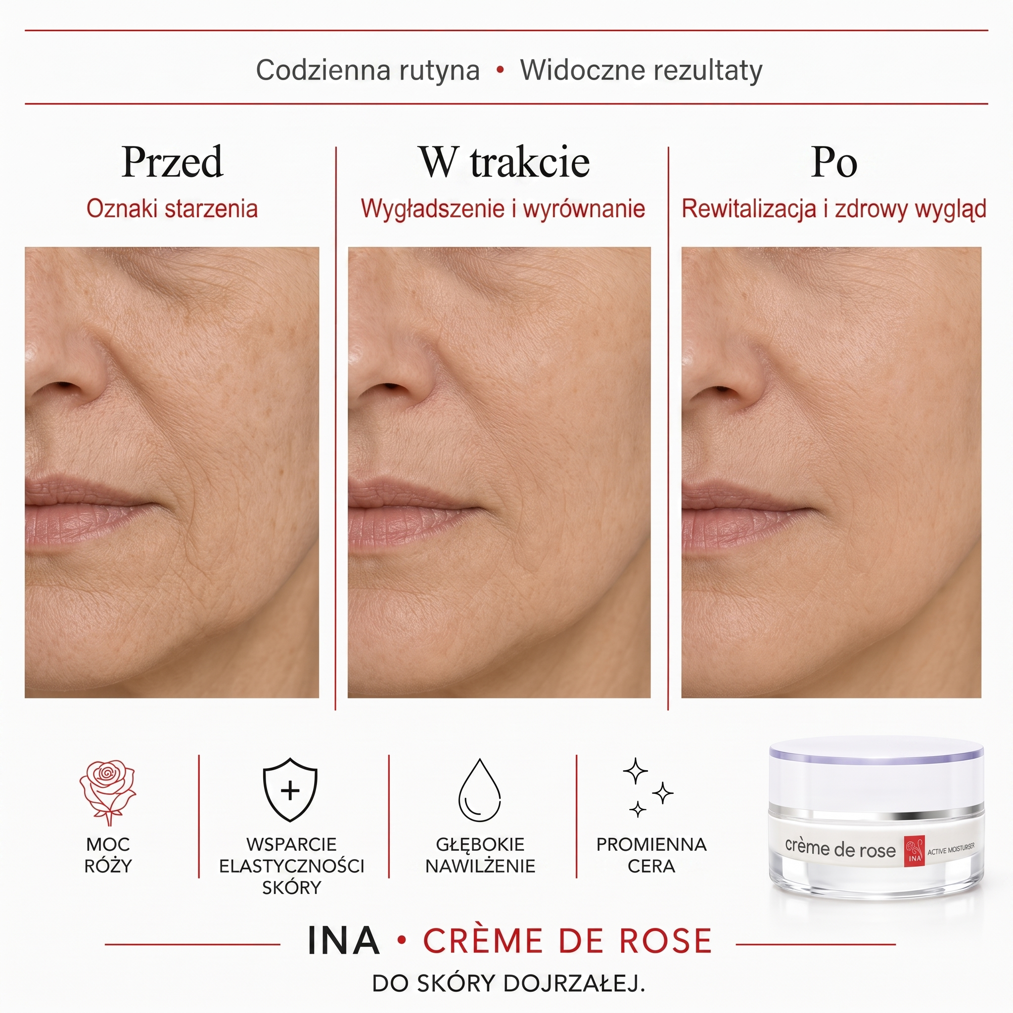 InaEssentials.PL - Rodzinne Kosmetyki Organiczne Facebook ad: Twój codzienny rytuał z różą