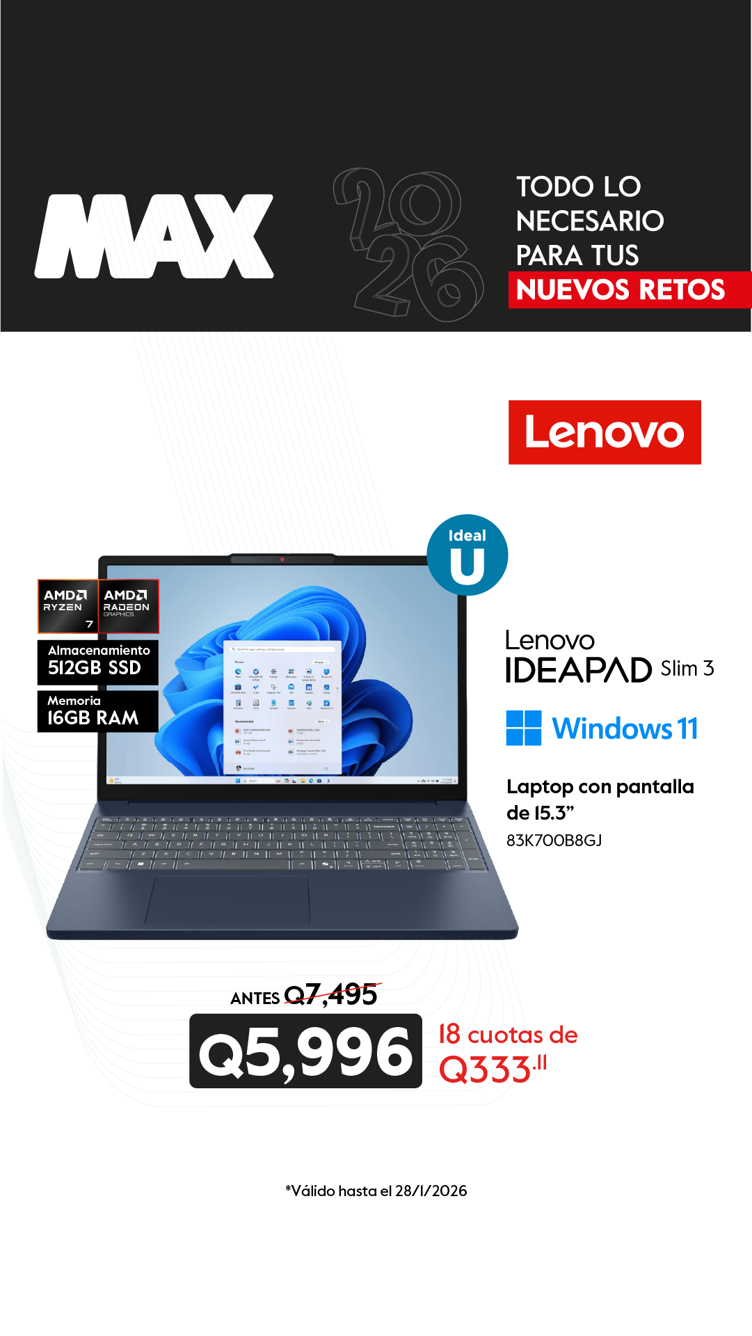 Tiendas MAX Facebook ad