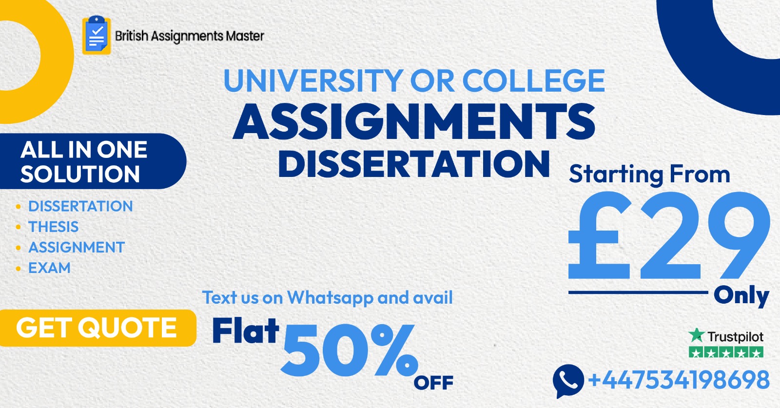 British Assignment Master Facebook ad from Oct 19, 2025