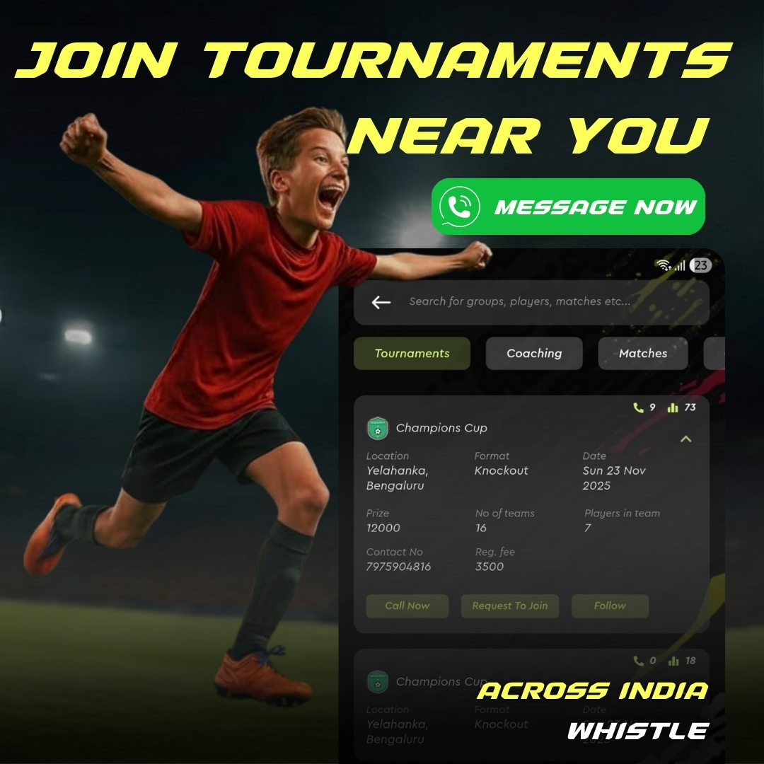 Whistlethefootballapp Facebook ad: Missed a tournament because you didn’t hear about…