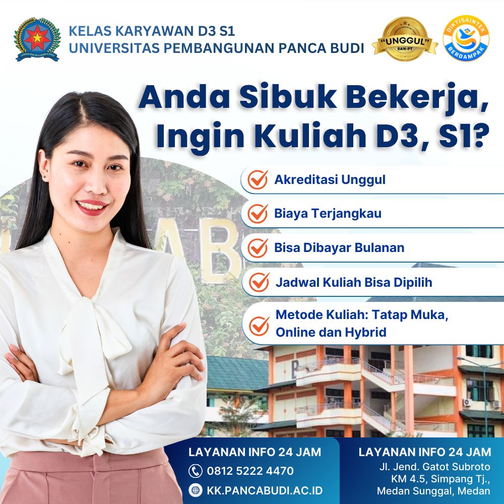 Program Kelas Karyawan Universitas Pembangunan Panca Budi Medan Facebook ad: Dibuka Pendaftaran Kelas Karyawan D3 1